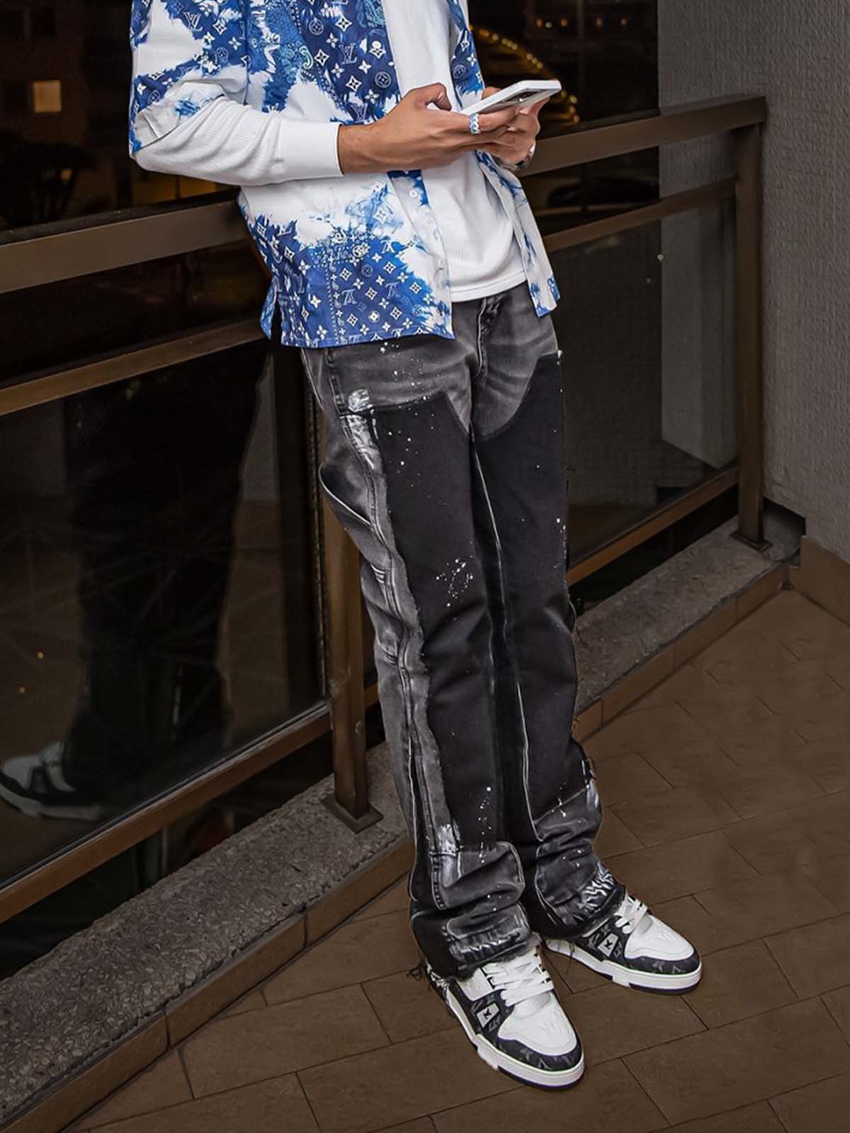 Flare Denim - Black - Reputation Studios