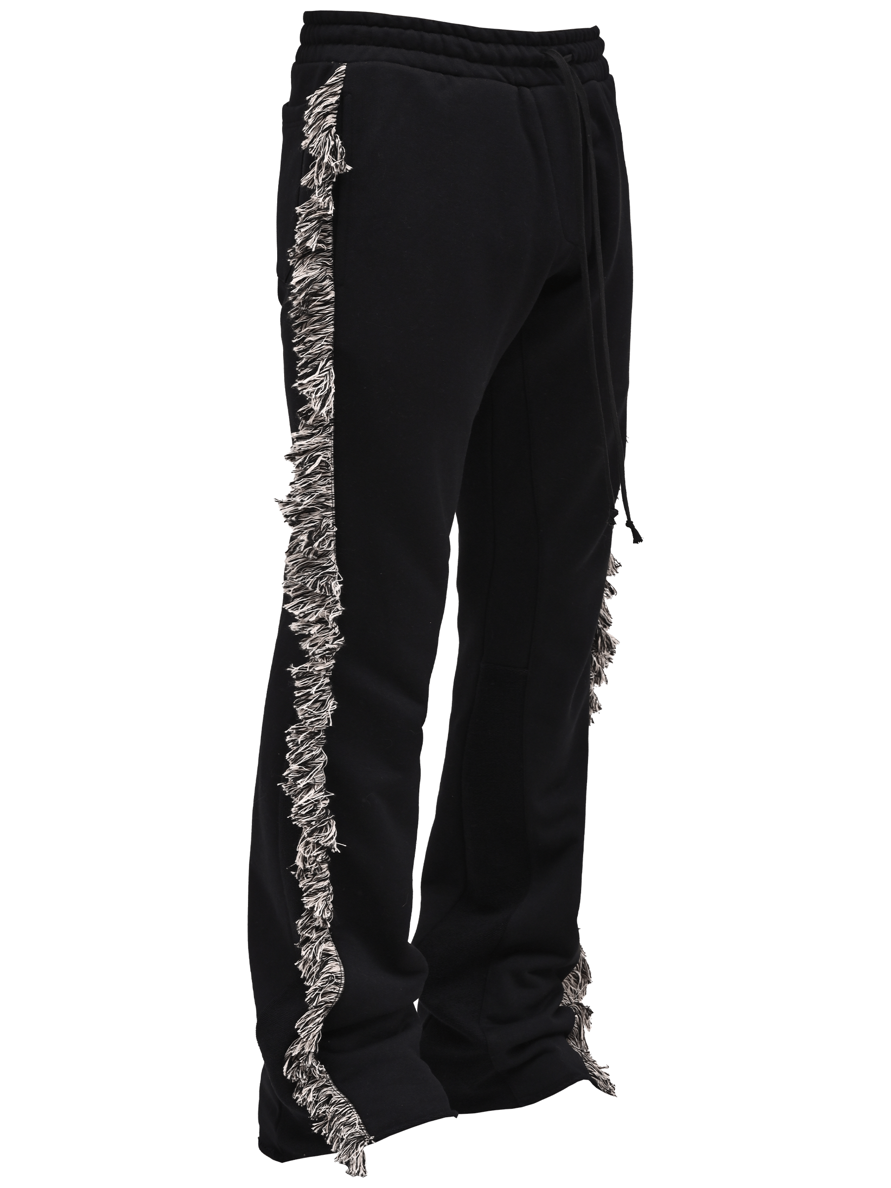 FRINGED SWEATS / BLK
