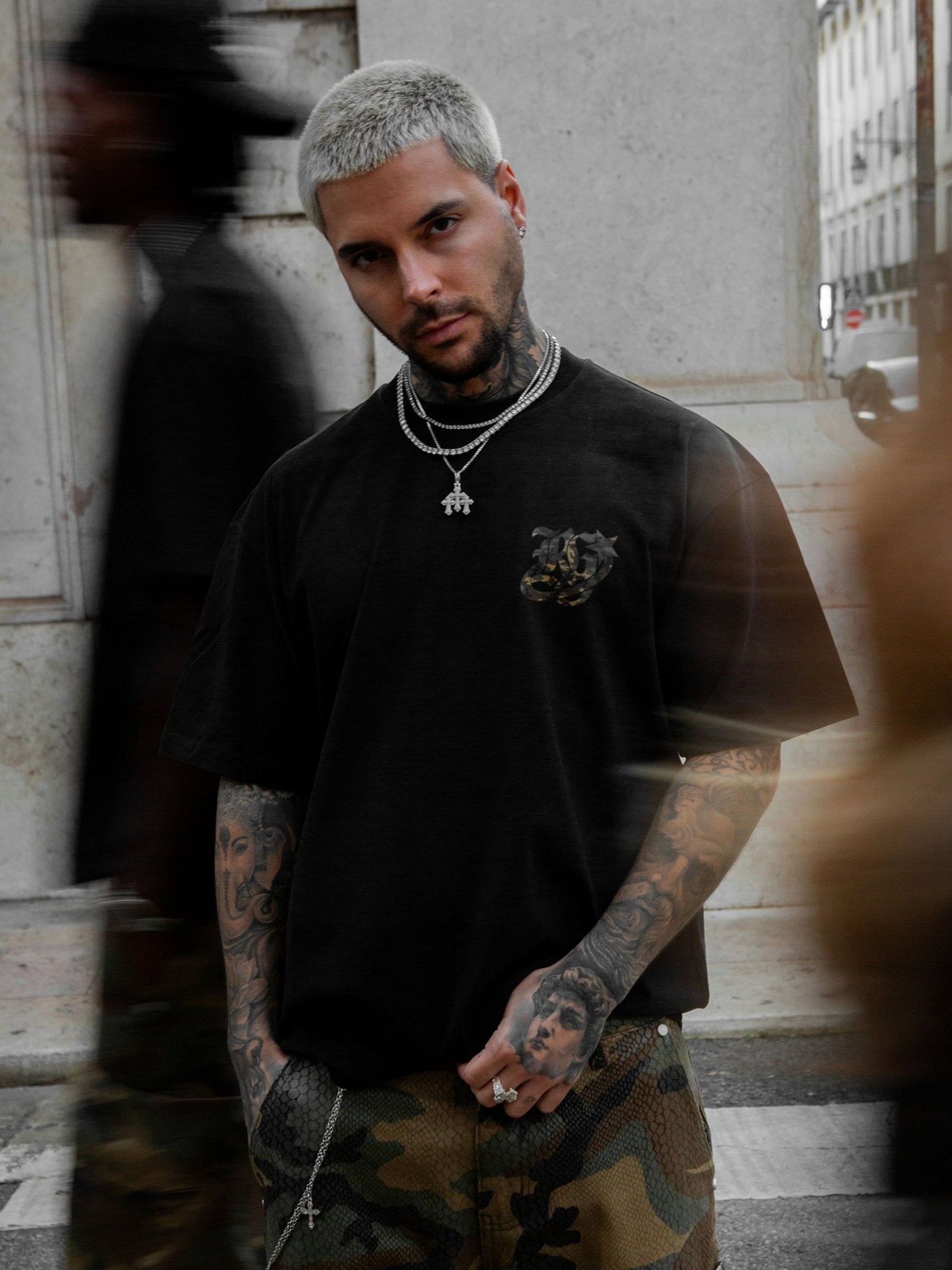 Gon x Reputation Combat Camo Tee - Black - Reputation Studios