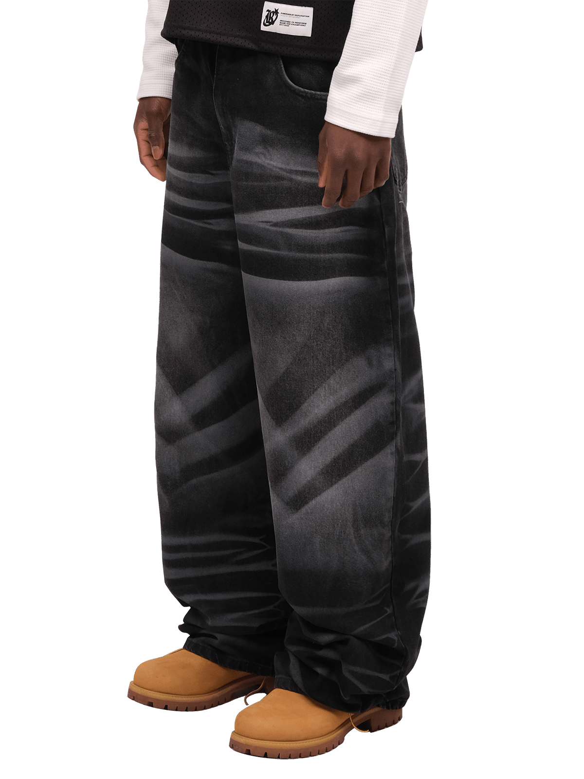 Grunge Baggy Denim - Black - Reputation Studios