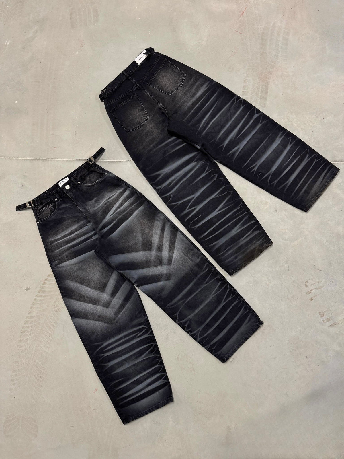 Grunge Baggy Denim - Black - Reputation Studios