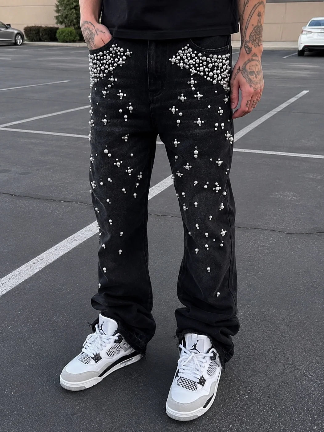 Gradient Pearl Denim - Black