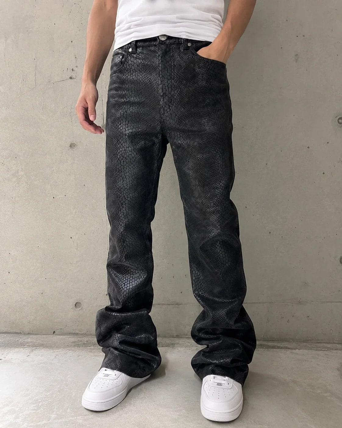 Python Camo Denim - Black