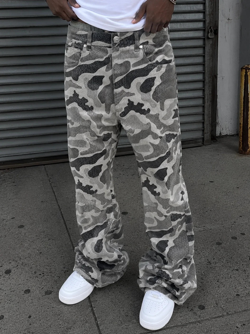 Python Camo Denim - Grey