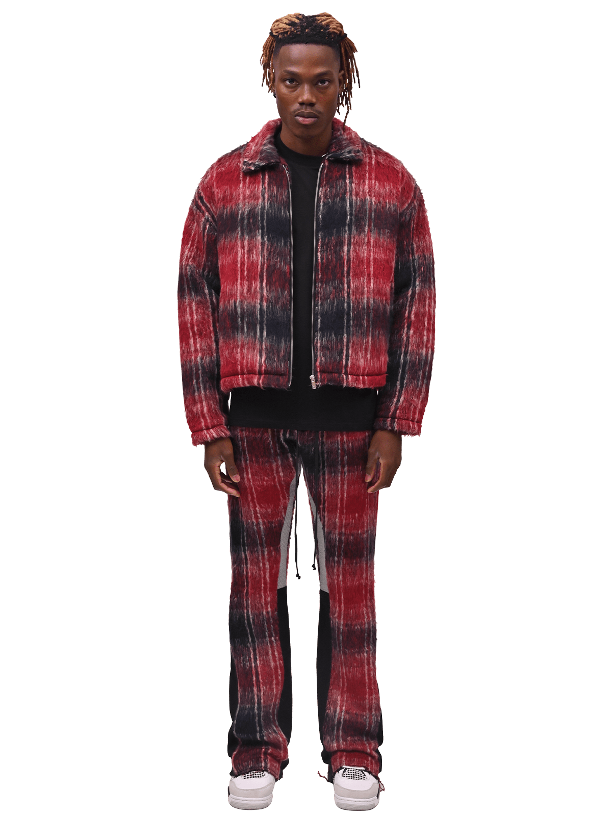 Mohair Flare Sweatpants - Wine - Reputation Studios
