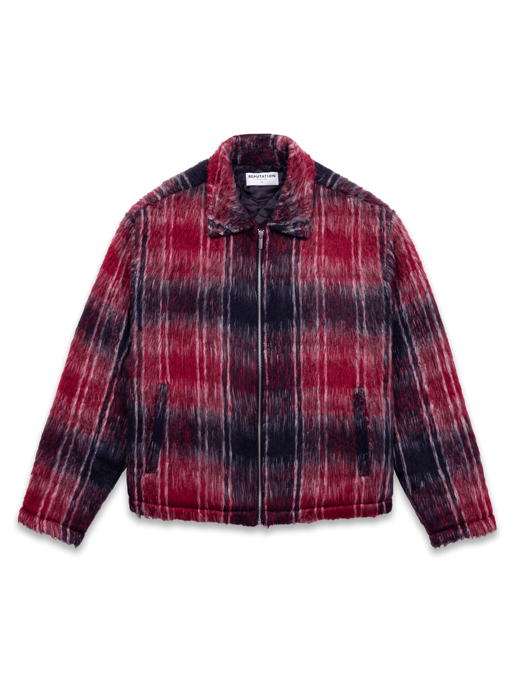 Mohair Cropped Jacket Wine Reputation Studios