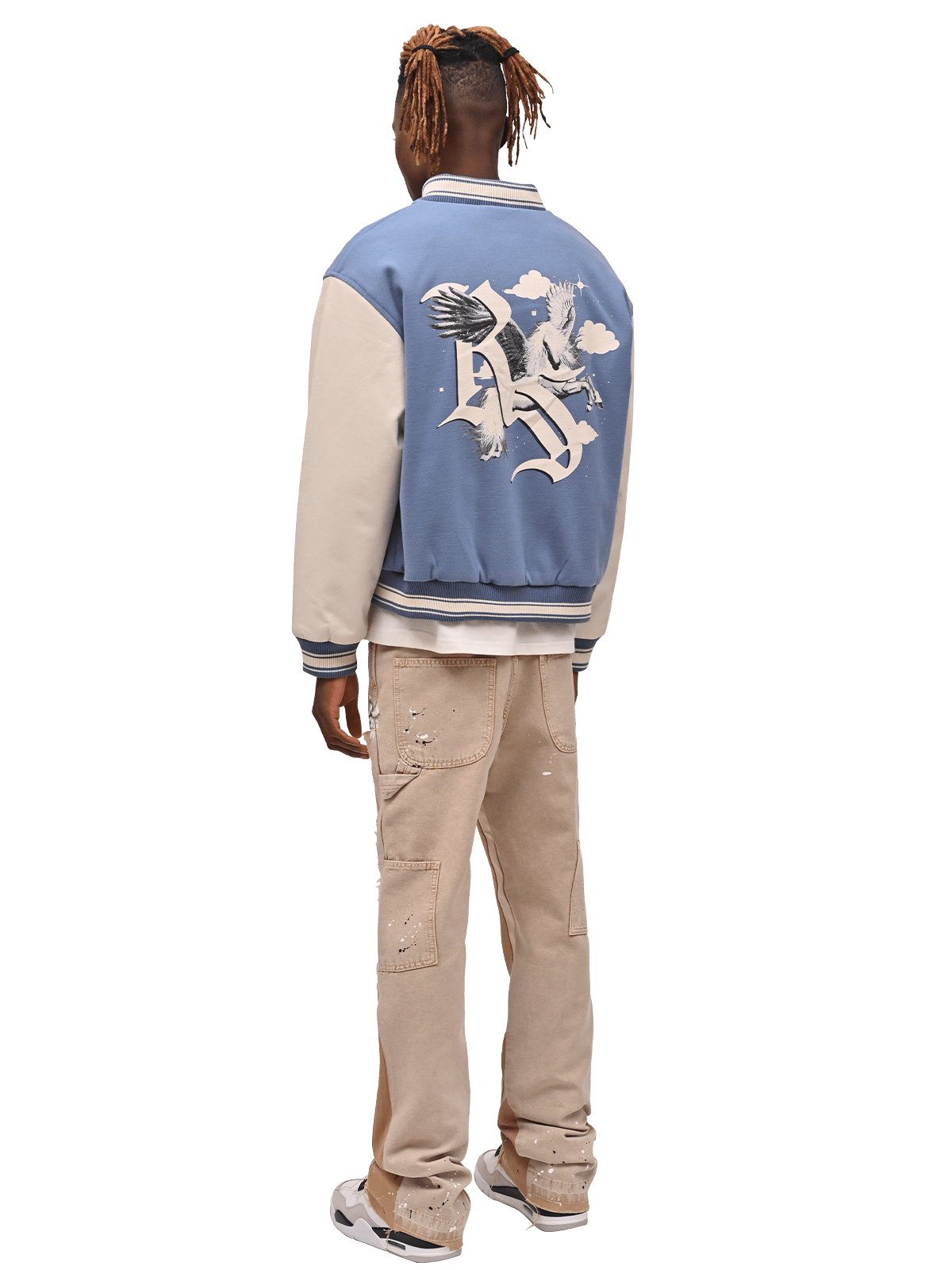 Pegasus Varsity Jacket - Baby Blue - Reputation Studios
