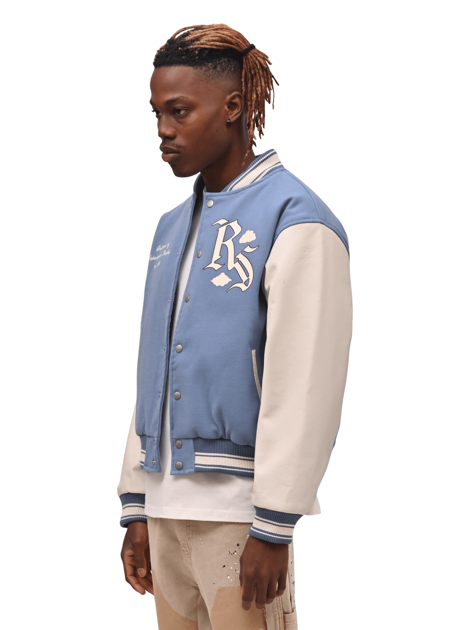 Pegasus Varsity Jacket - Baby Blue - Reputation Studios