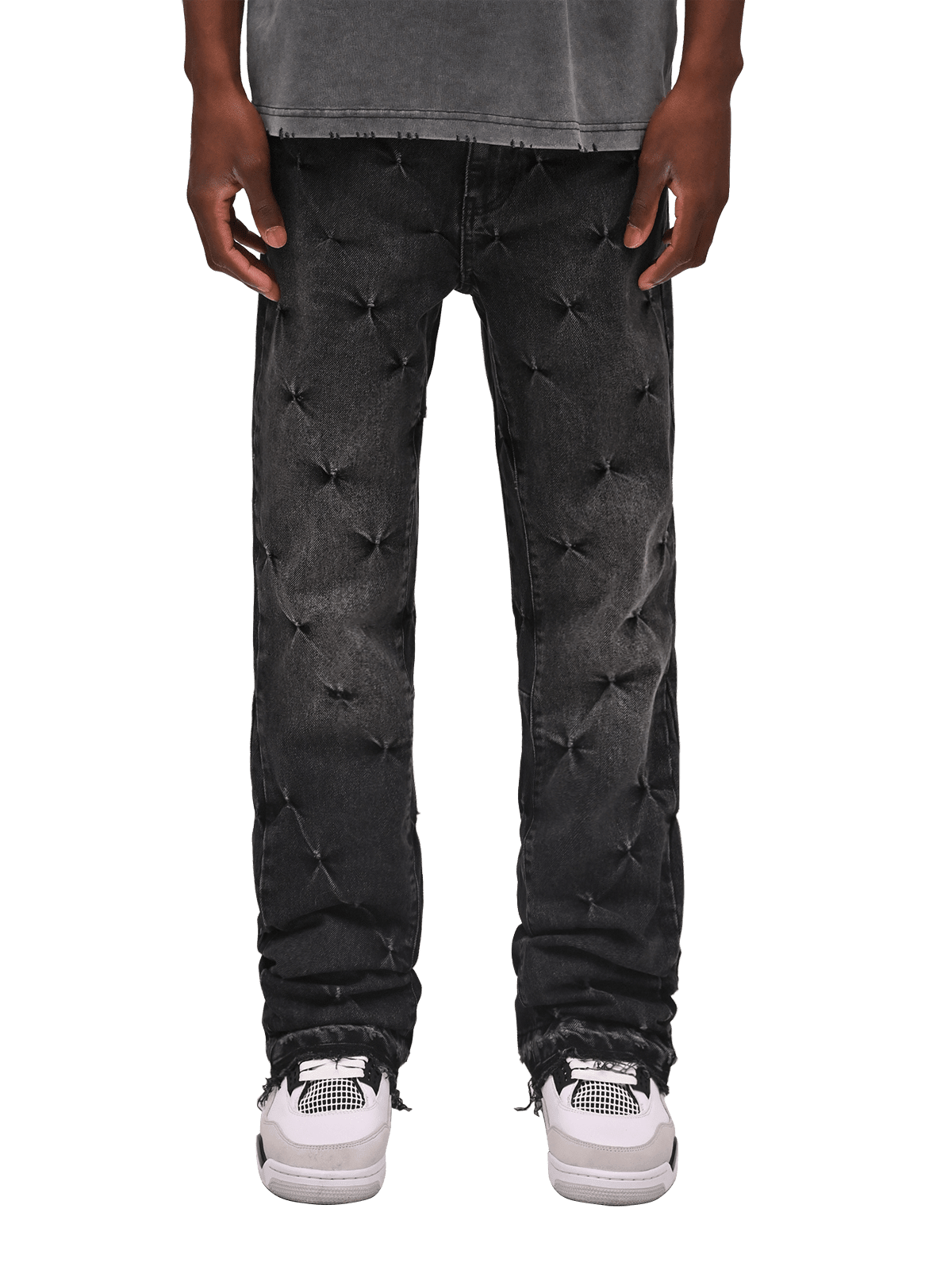 Pinched Flare Denim - Black - Reputation Studios