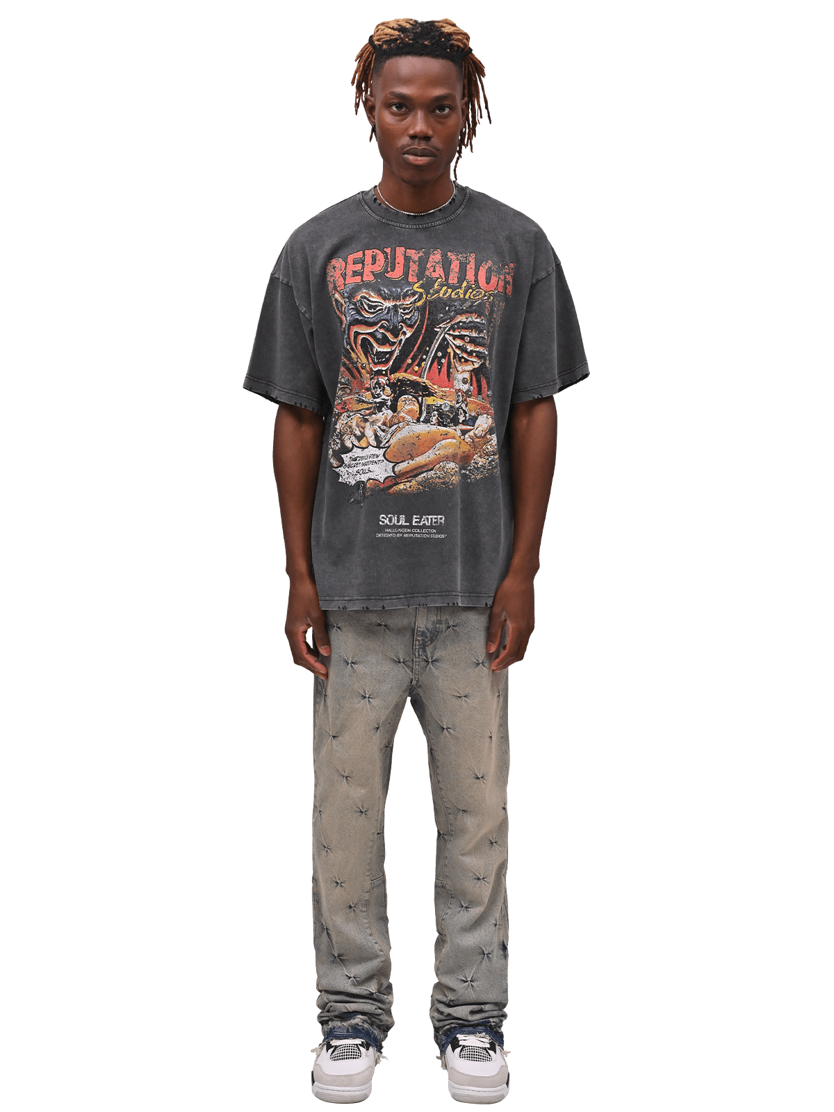 Pinched Flare Denim - Cream Wash - Reputation Studios