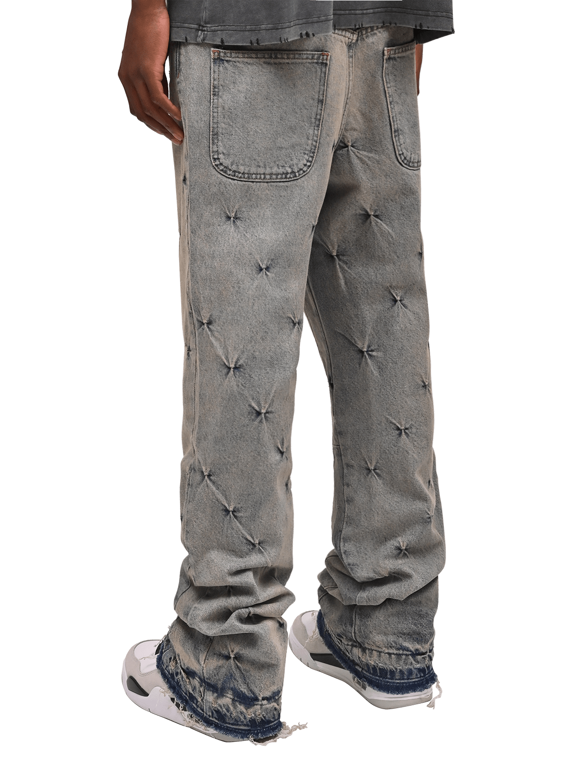 Pinched Flare Denim - Cream Wash - Reputation Studios