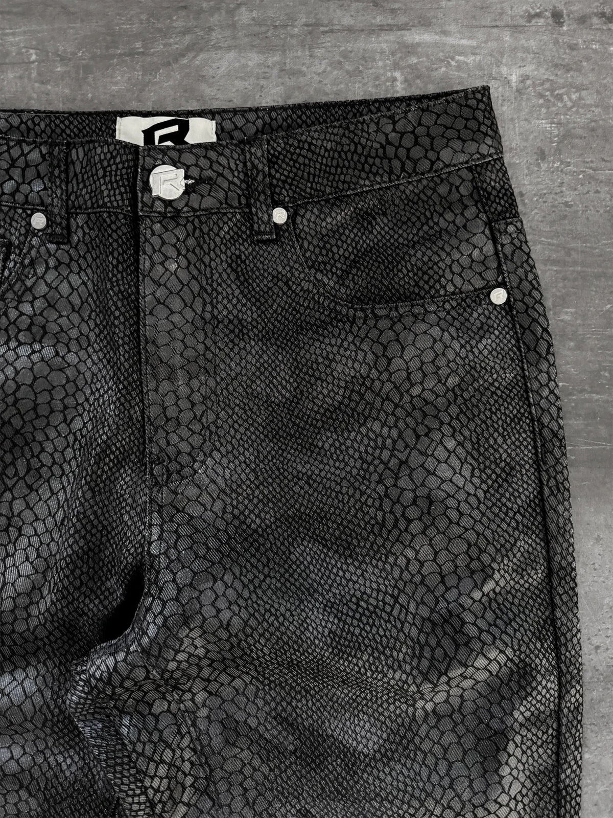 Python Camo Denim - Black - Reputation Studios