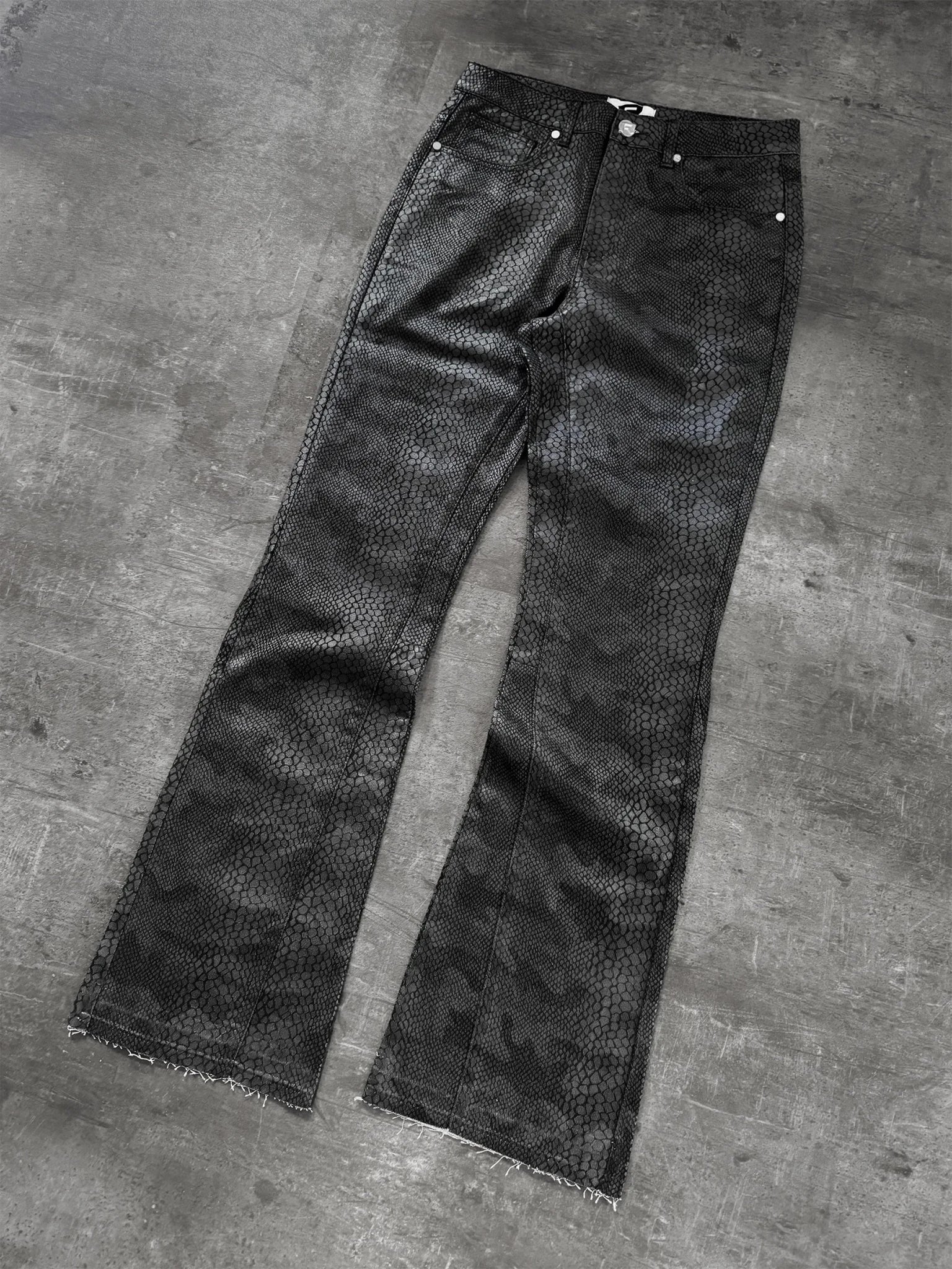 Python Camo Denim - Black - Reputation Studios