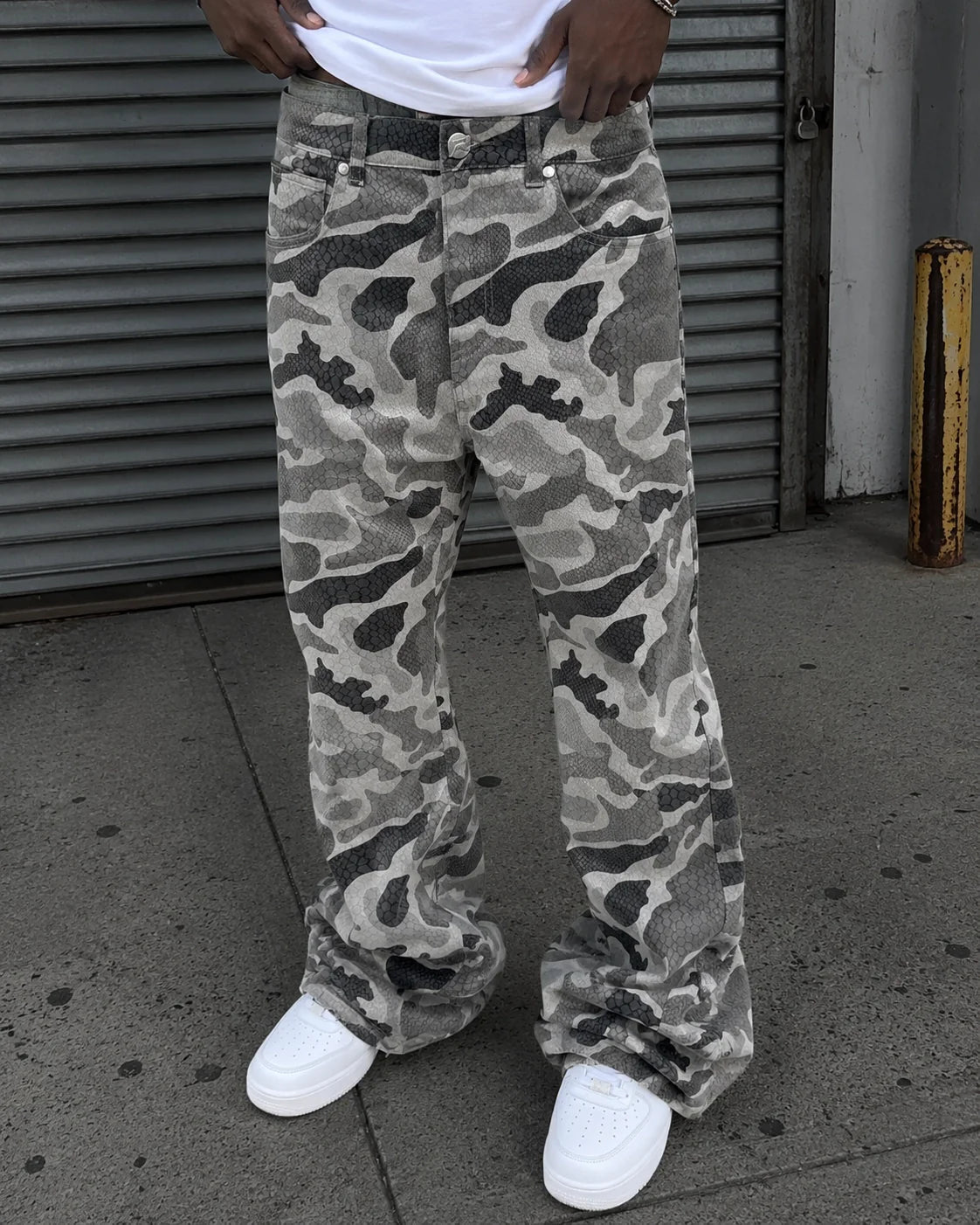 Python Camo Denim - Grey - Reputation Studios