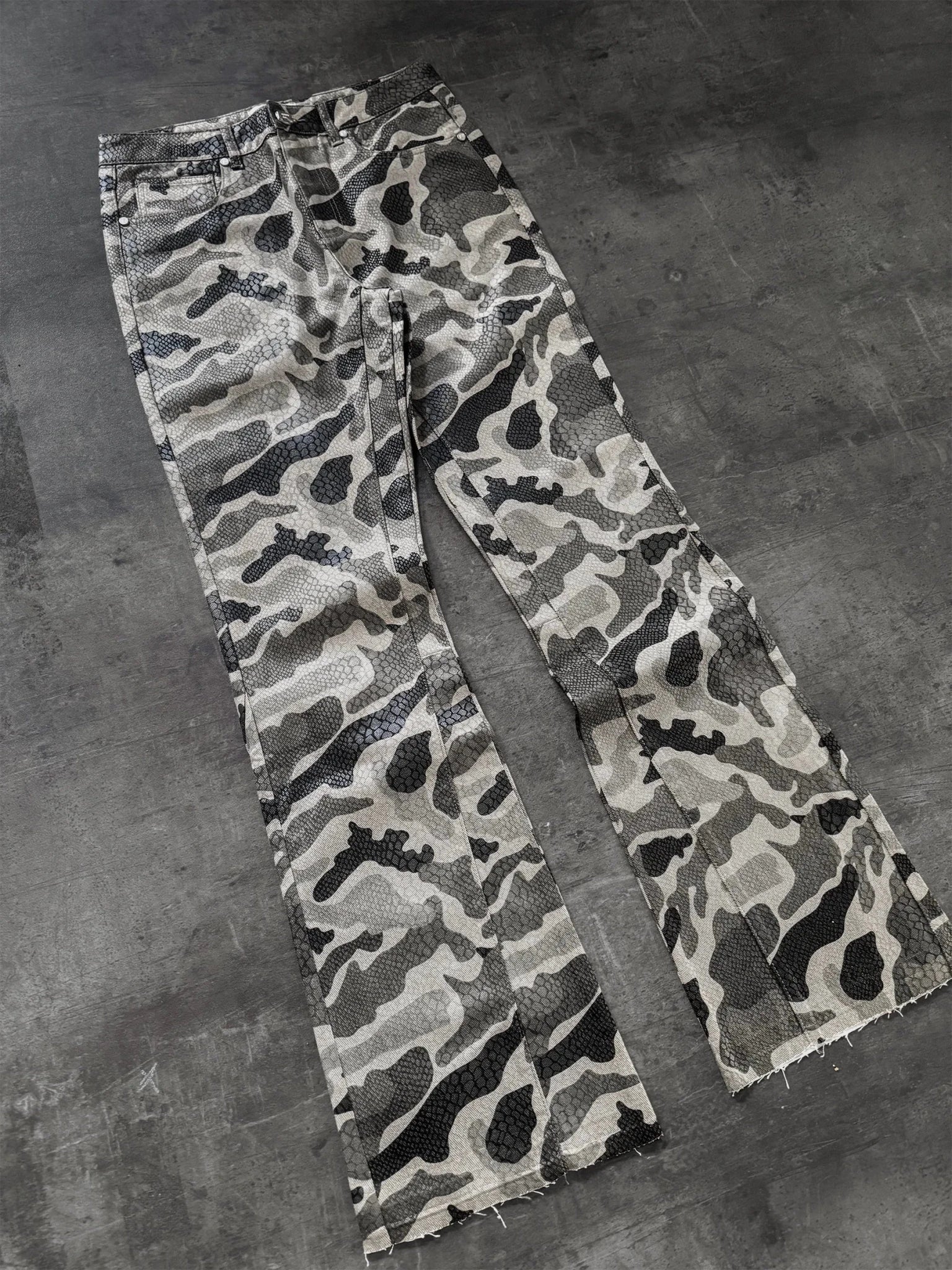 Python Camo Denim - Grey - Reputation Studios