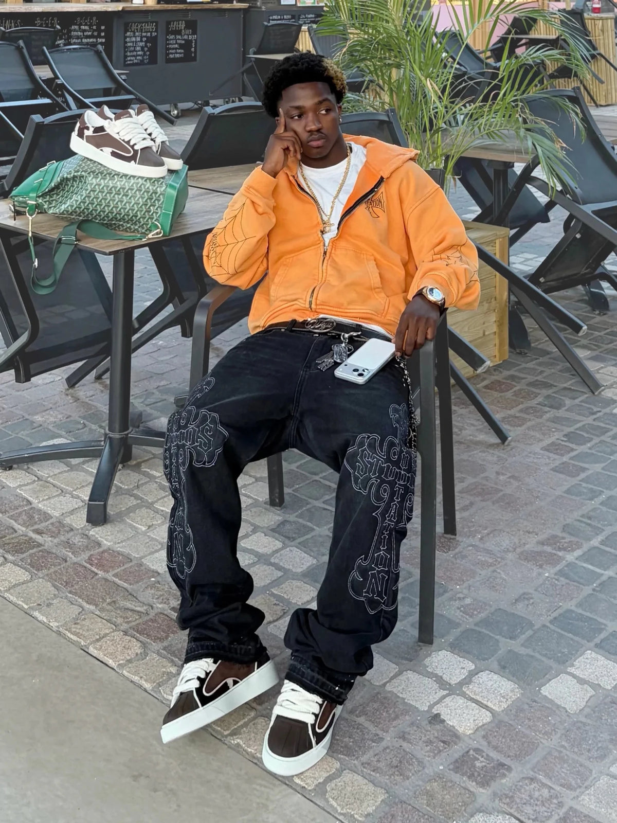 Spider Hoodie - Orange - Reputation Studios