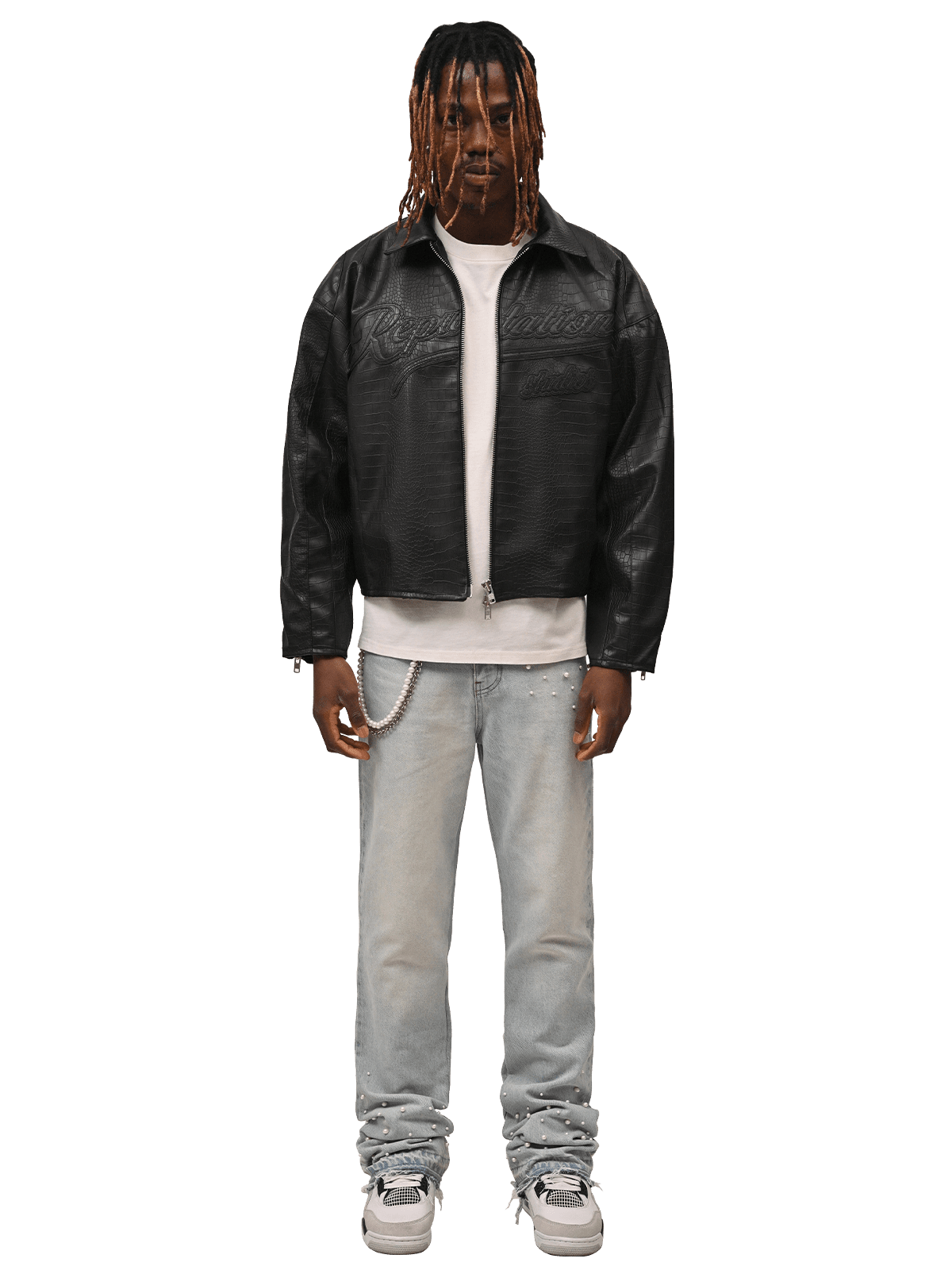 Vintage Leather Jacket - Croc - Reputation Studios