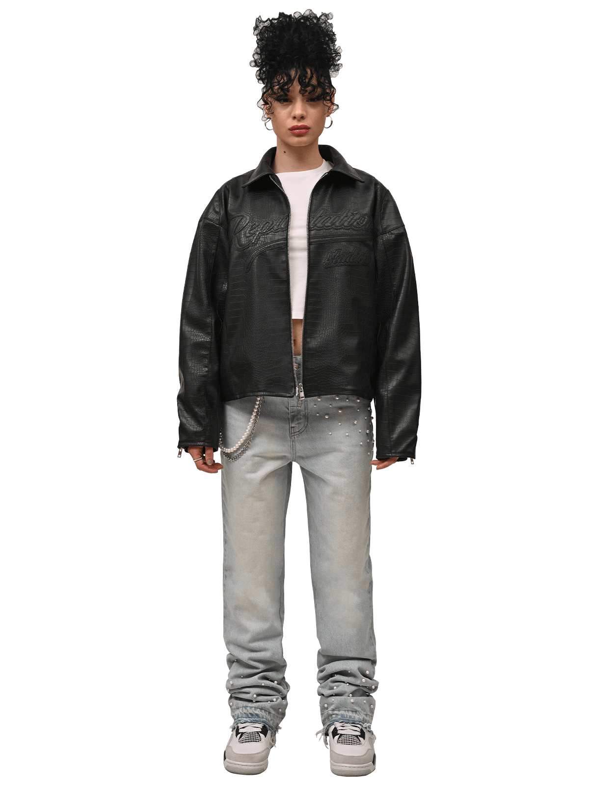 Vintage Leather Jacket - Croc - Reputation Studios