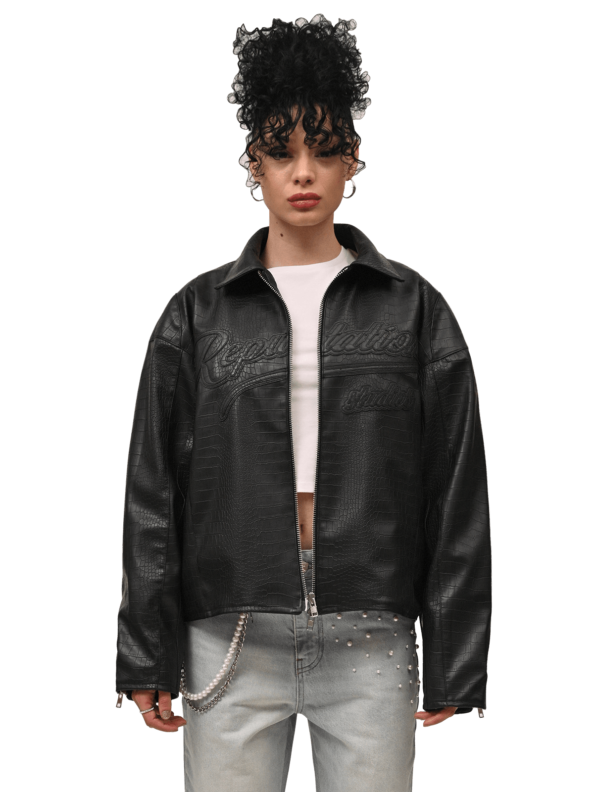 Vintage Leather Jacket - Croc - Reputation Studios