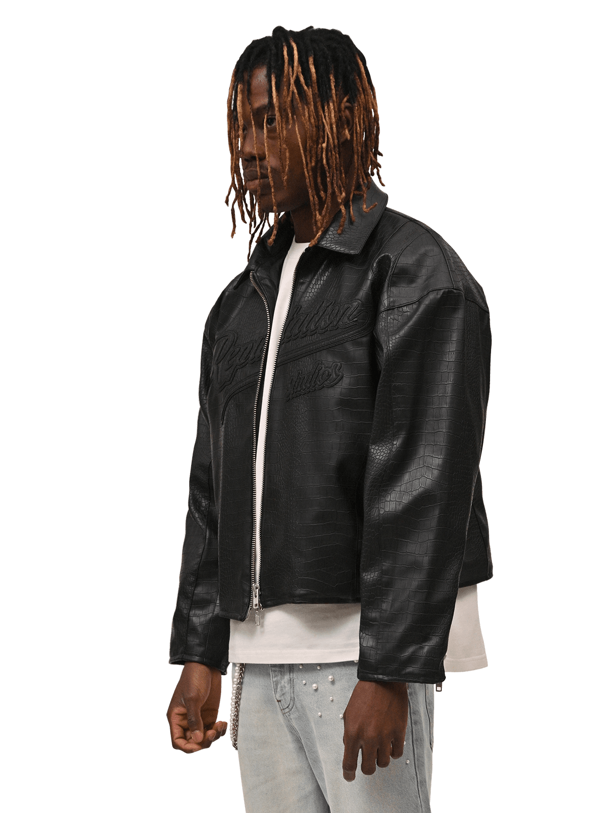 Vintage Leather Jacket - Croc - Reputation Studios