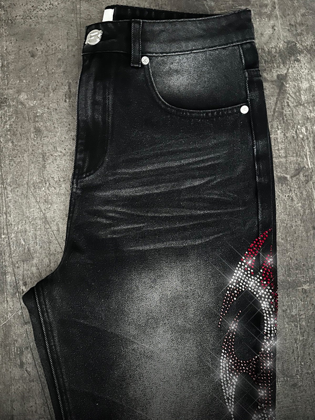 Viper Flames Denim - Black - Reputation Studios