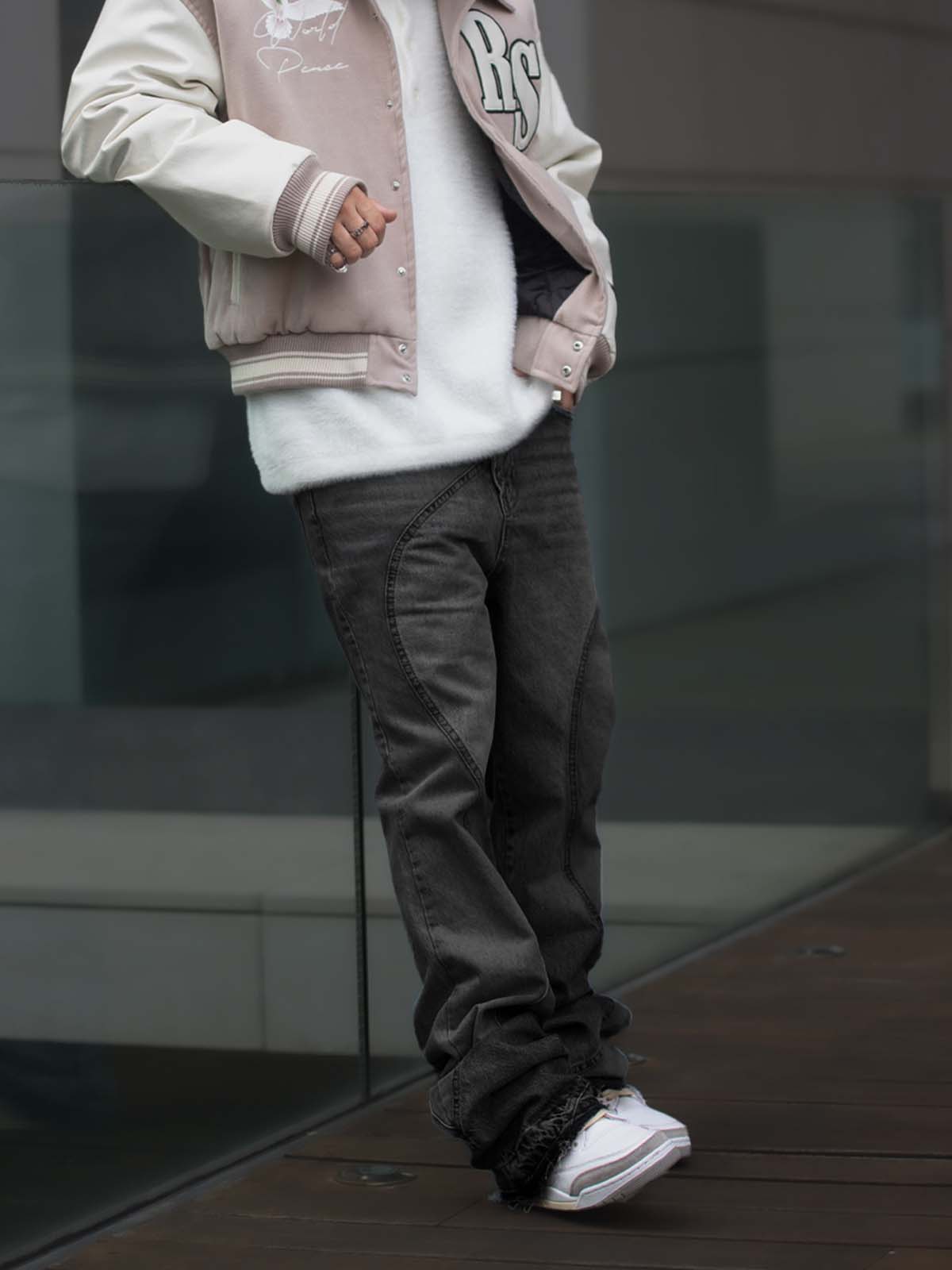 Wave Flare Denim - Black - Reputation Studios