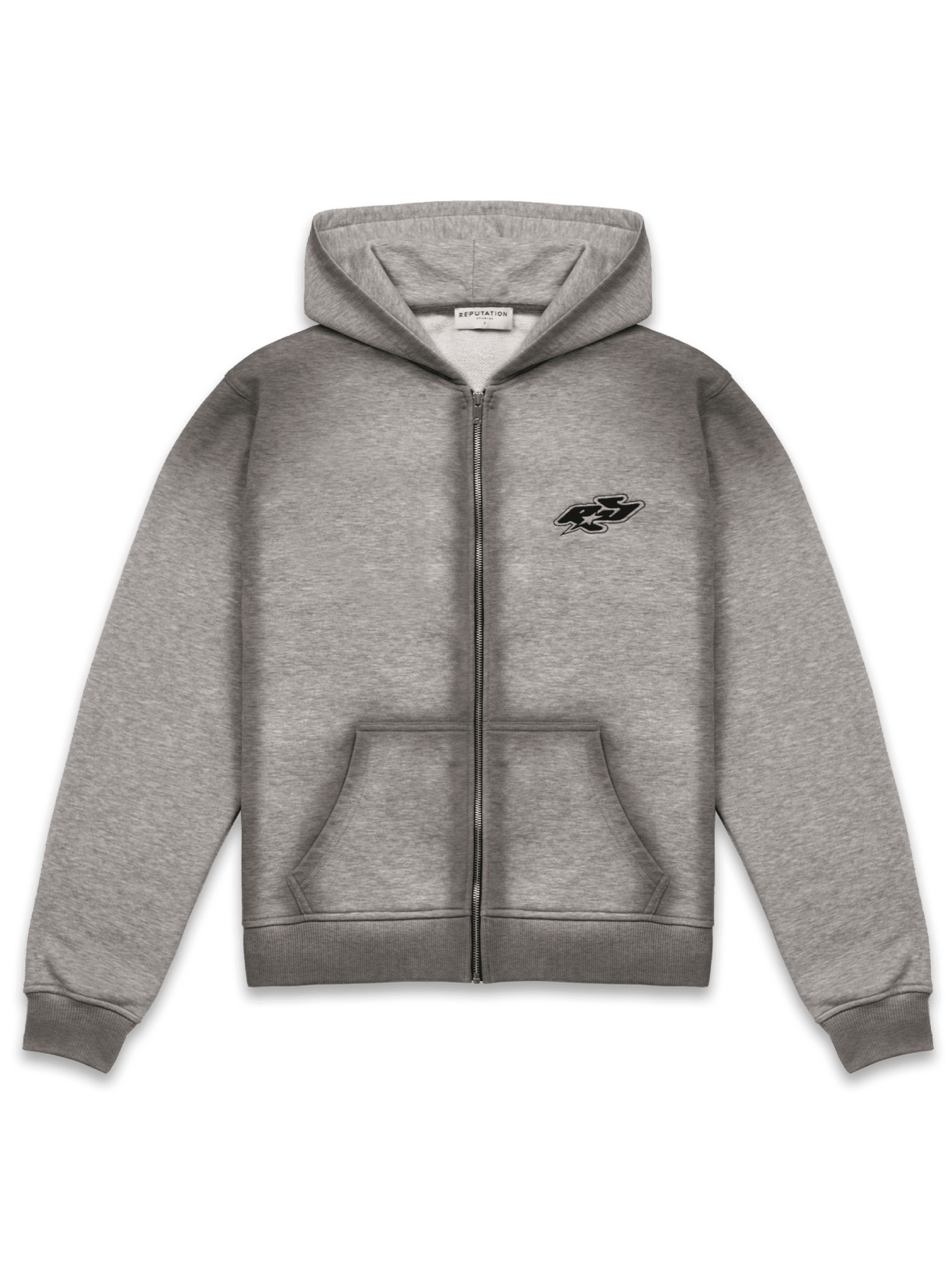 Y2K Zipper Hoodie - Heather Grey - Reputation Studios