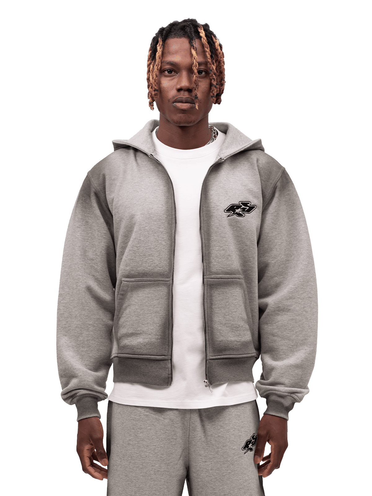 Y2K Zipper Hoodie - Heather Grey - Reputation Studios
