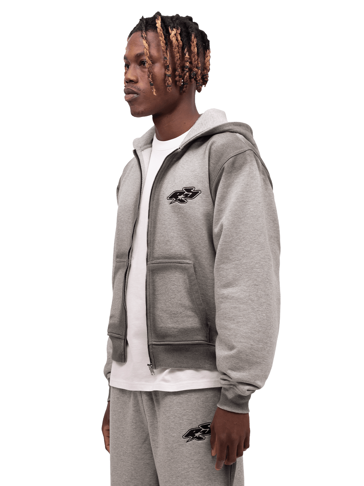 Y2K Zipper Hoodie - Heather Grey - Reputation Studios
