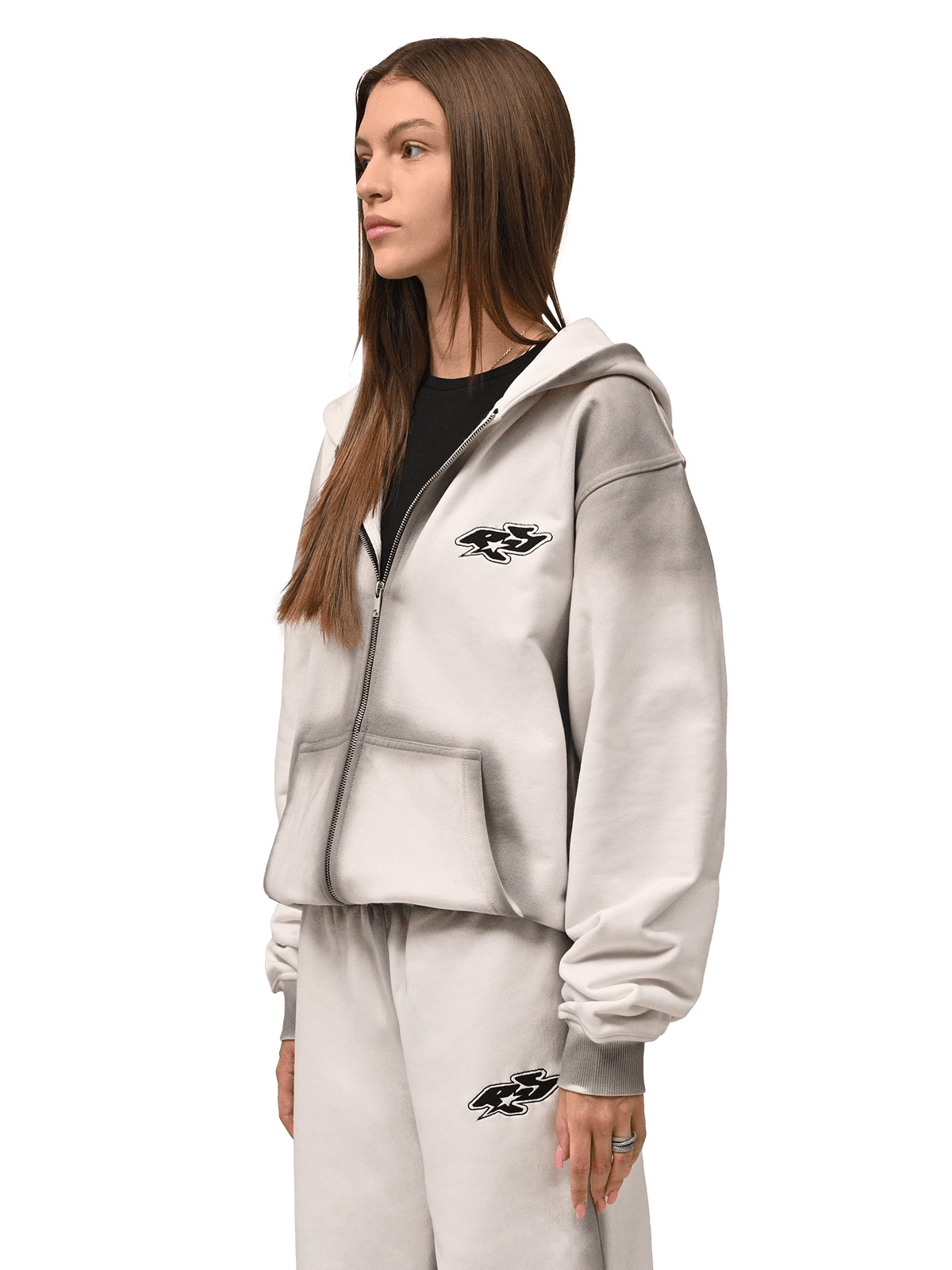 Y2K Zipper Hoodie - Pearl - Reputation Studios