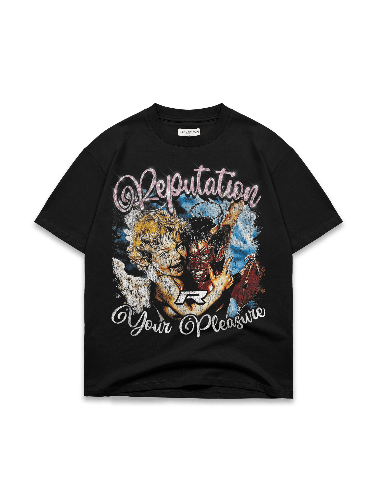 Your Pleasure Rhinestone Tee - Reputation Studios