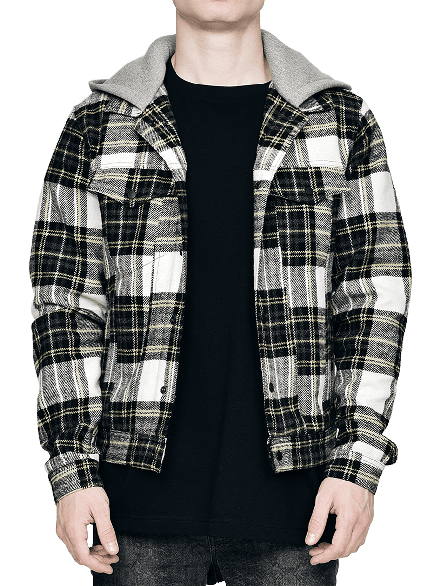 Flannel with Hood - Yellow