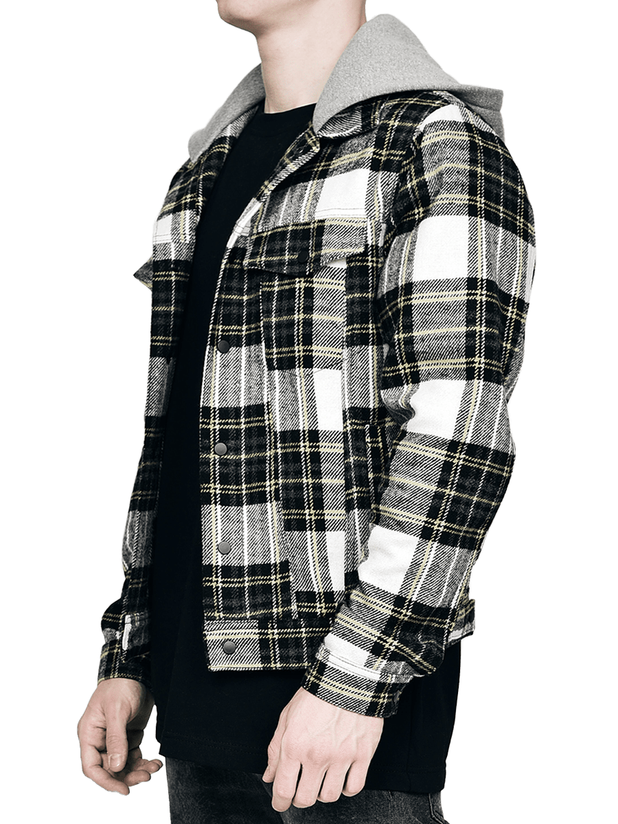 Flannel with Hood - Yellow