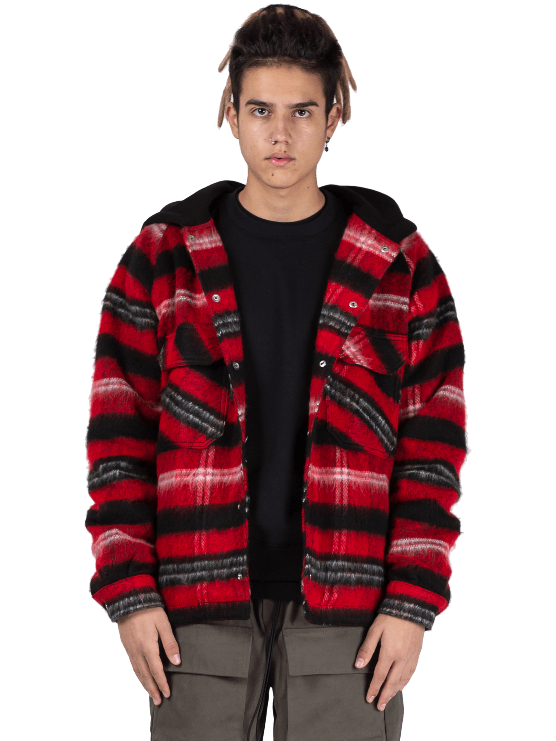 Oversized Tartan Shirt - Red