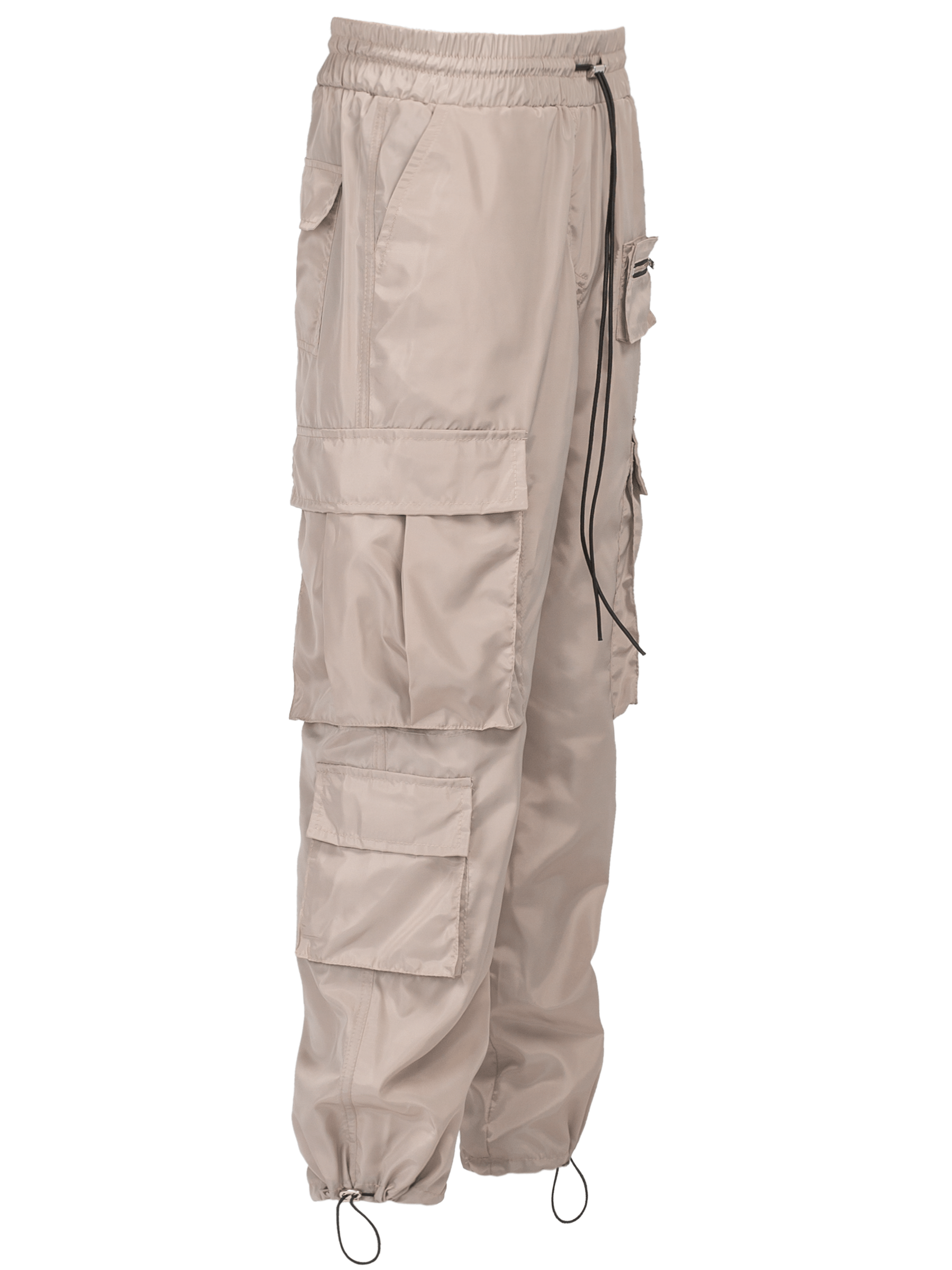 Nylon Cargo Pants - Beige