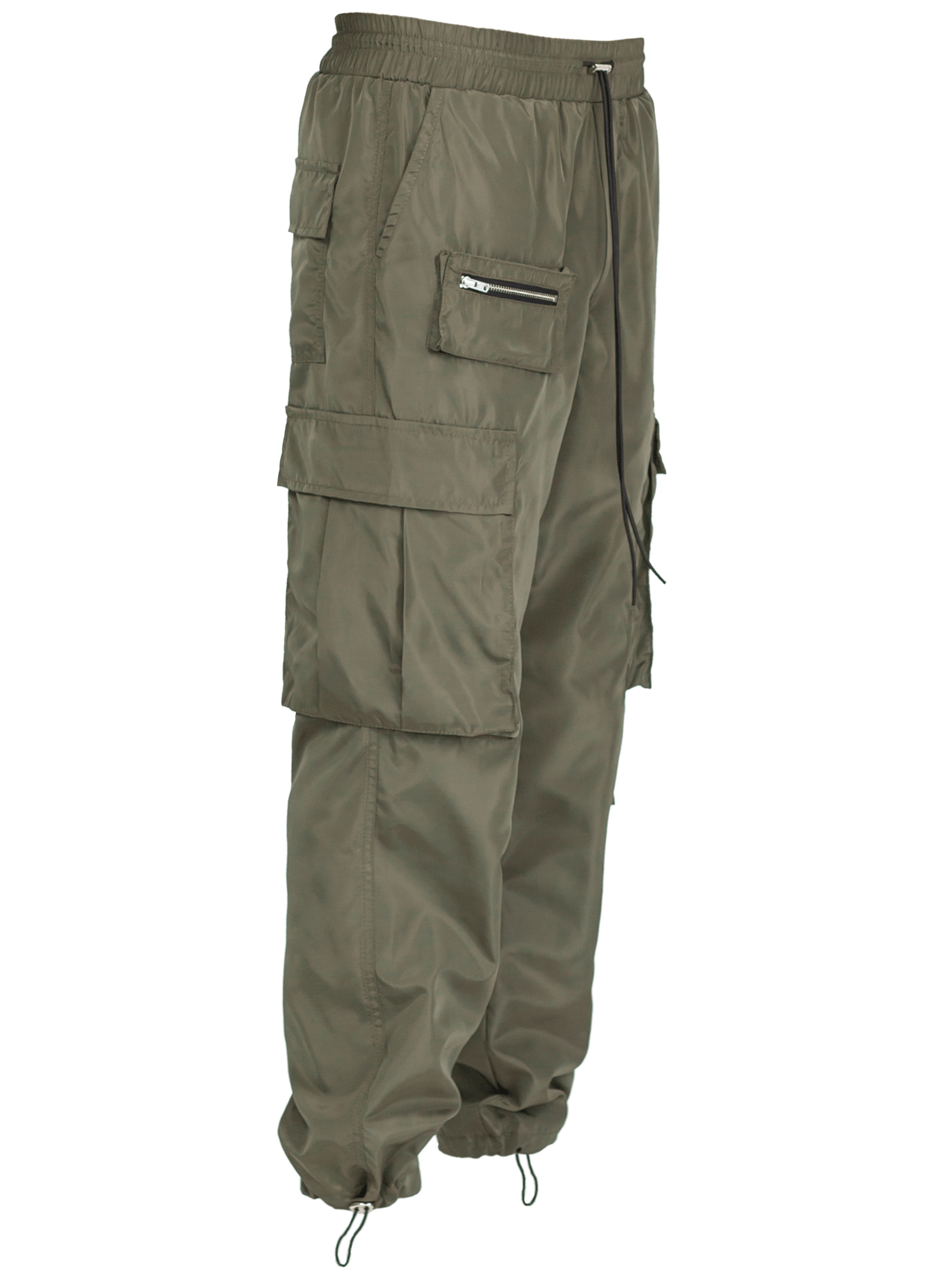 Nylon Cargo Pants - Forest