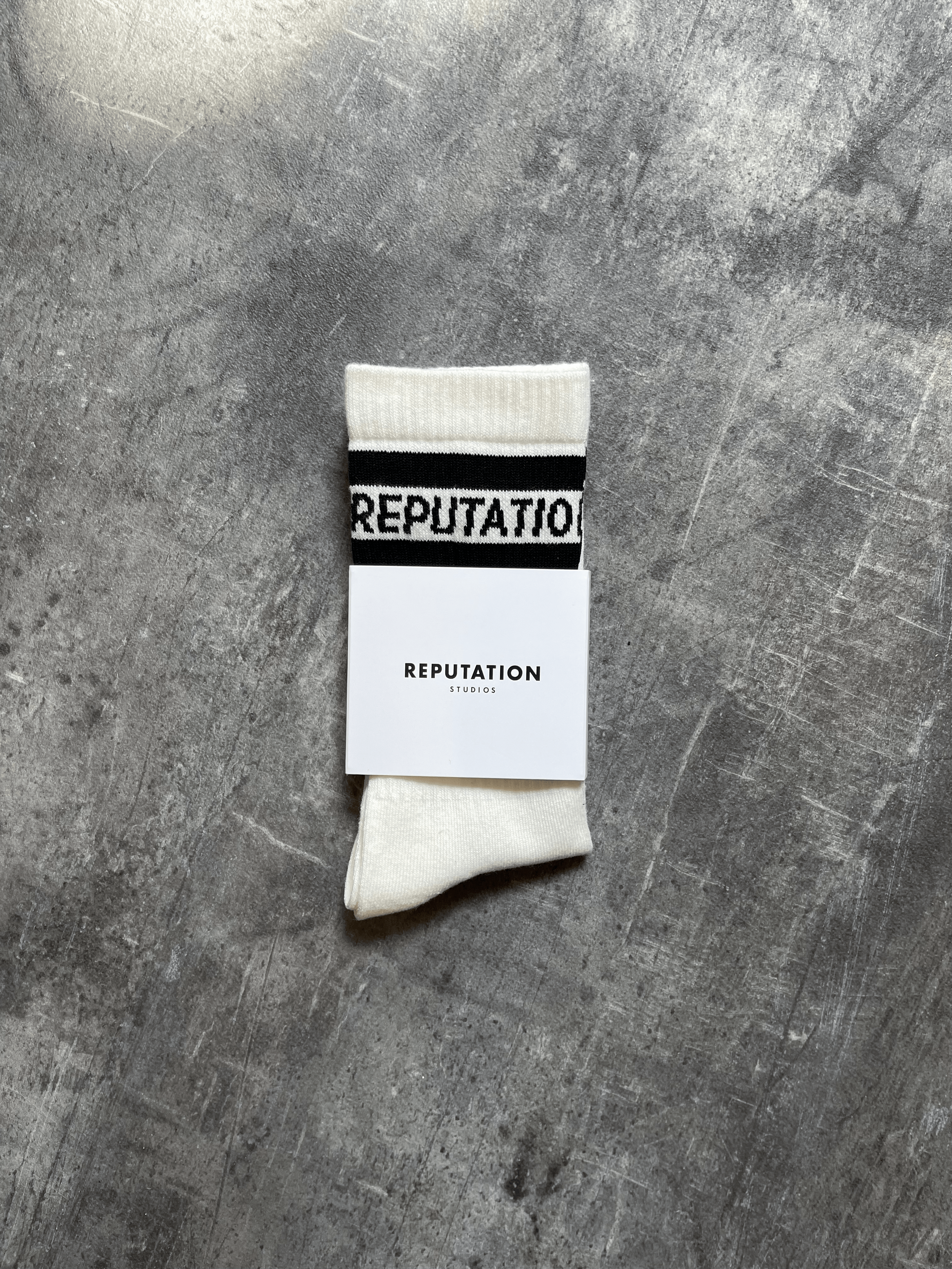 Italic Logo Socks - Off White
