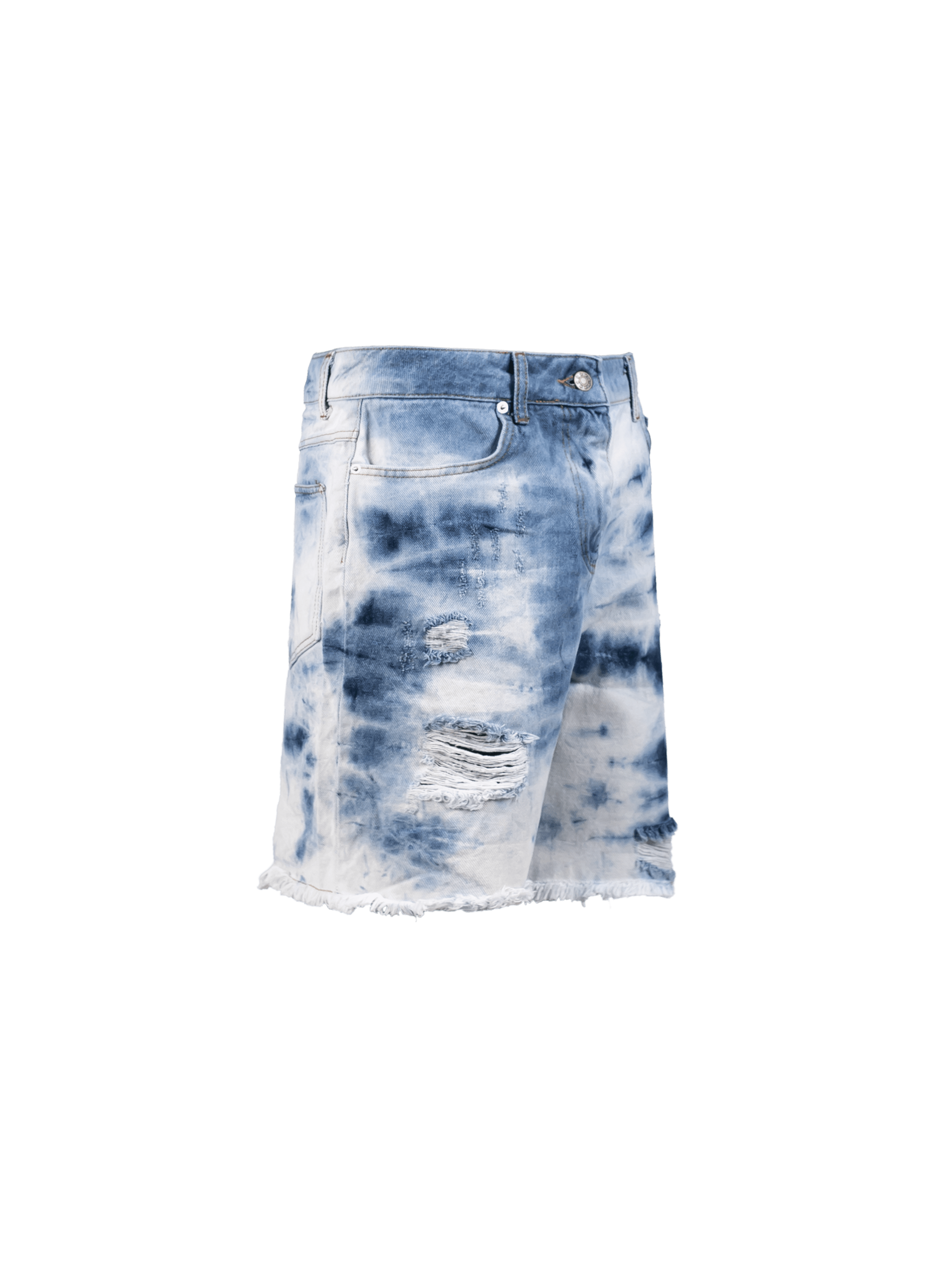 Tie Dye Shorts - Light Wash