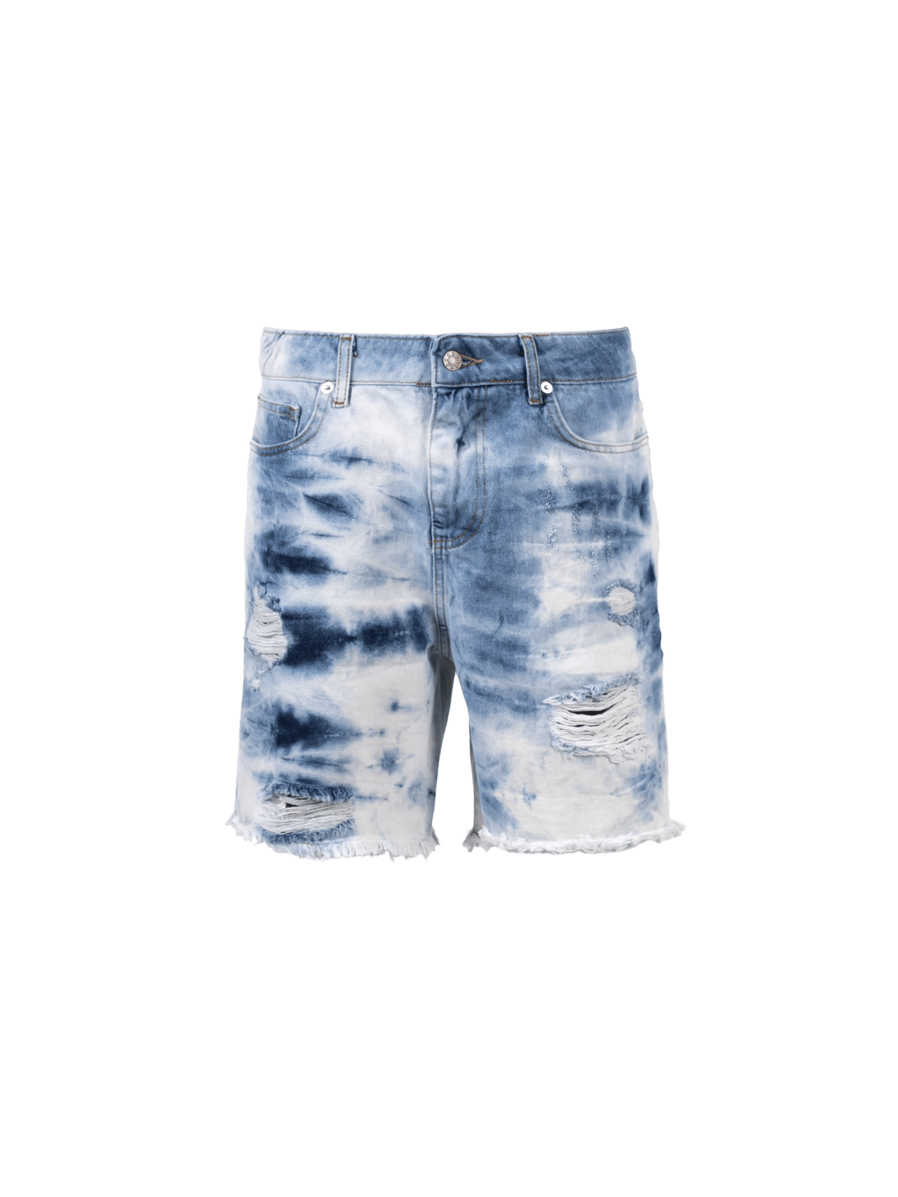 Tie Dye Shorts - Light Wash