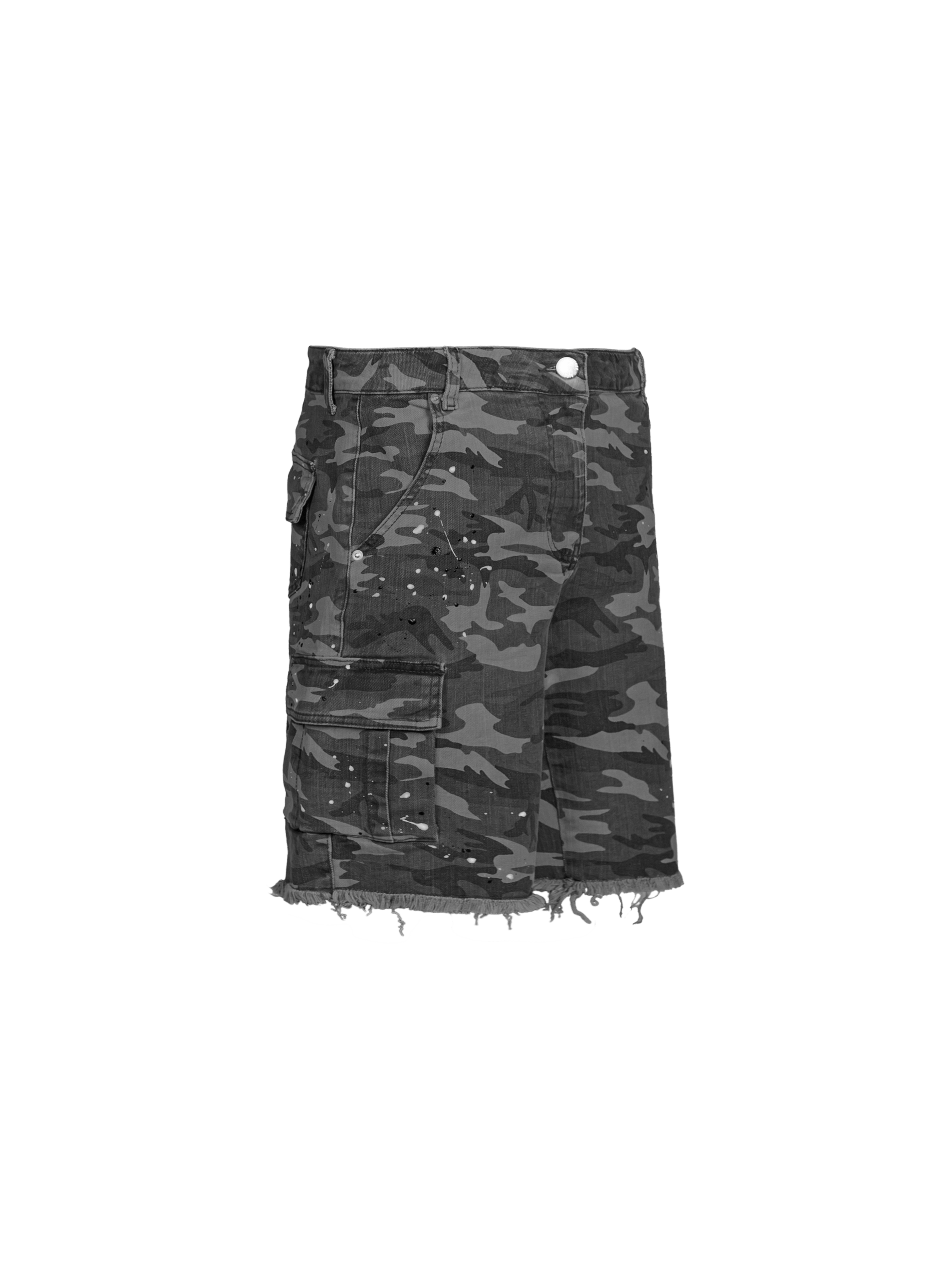 Camo Cargo Shorts Grey Reputation Studios