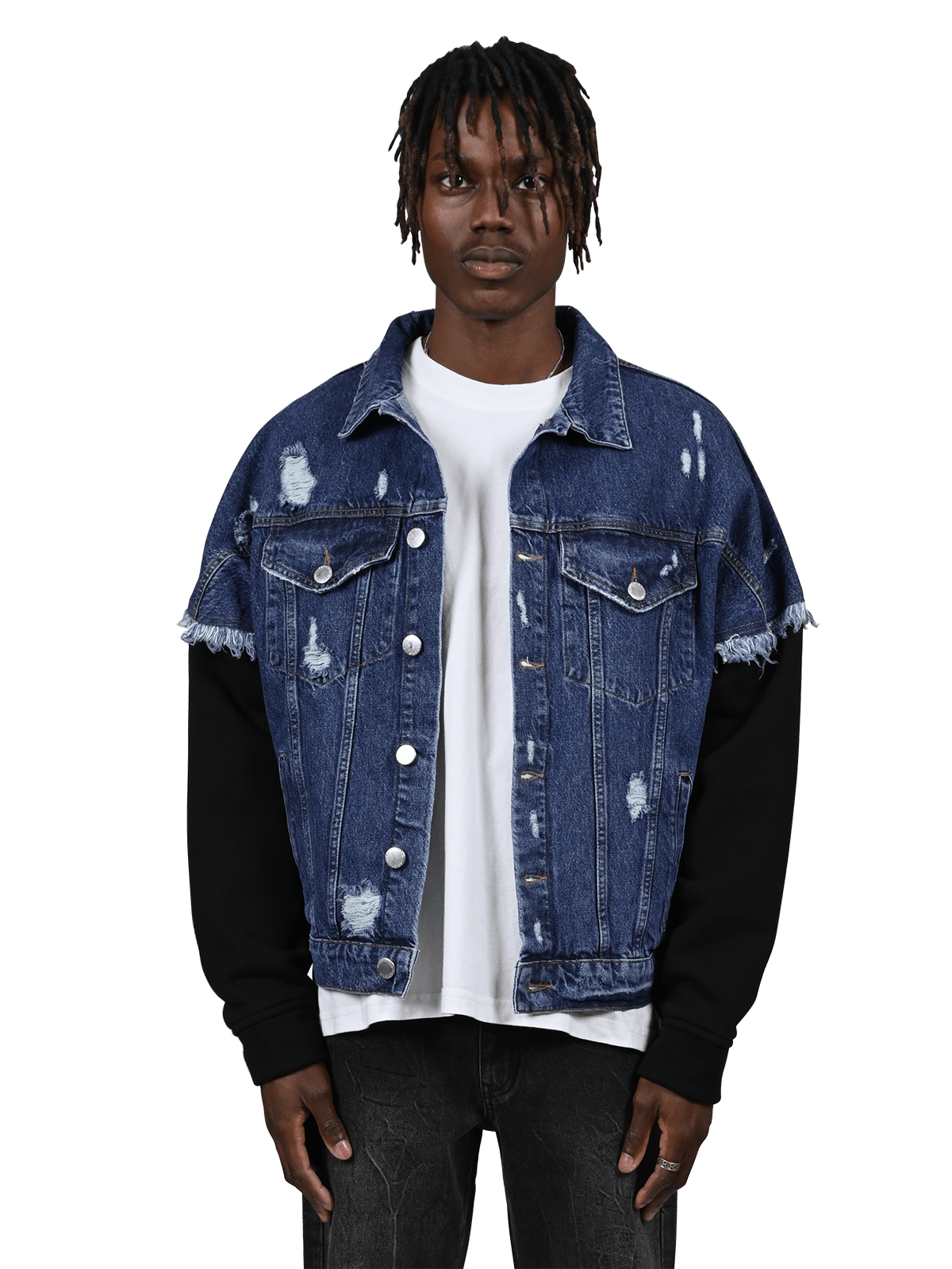 Retro Denim Jacket - Mid Blue