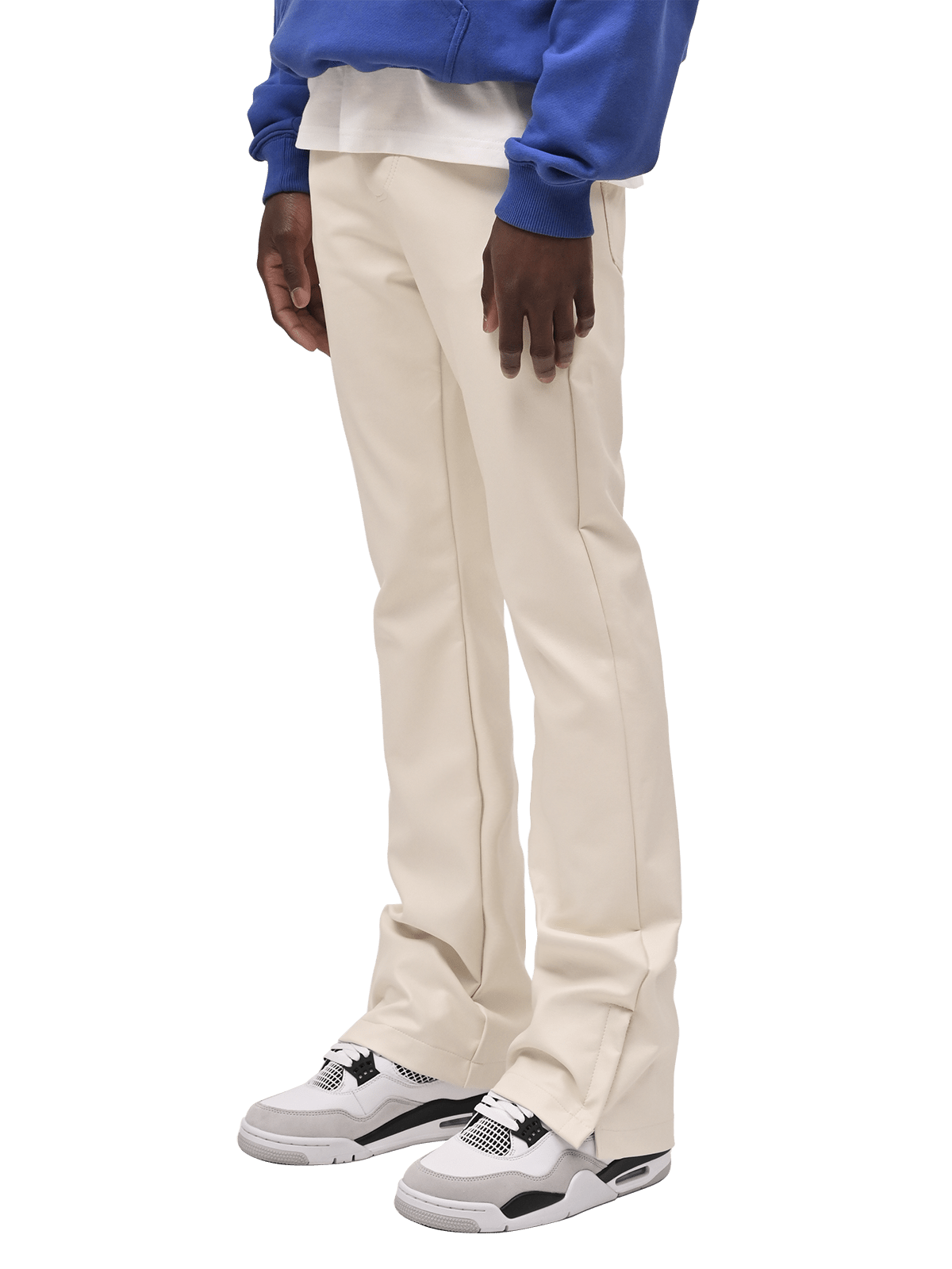 Flare Leather Pants - Off White