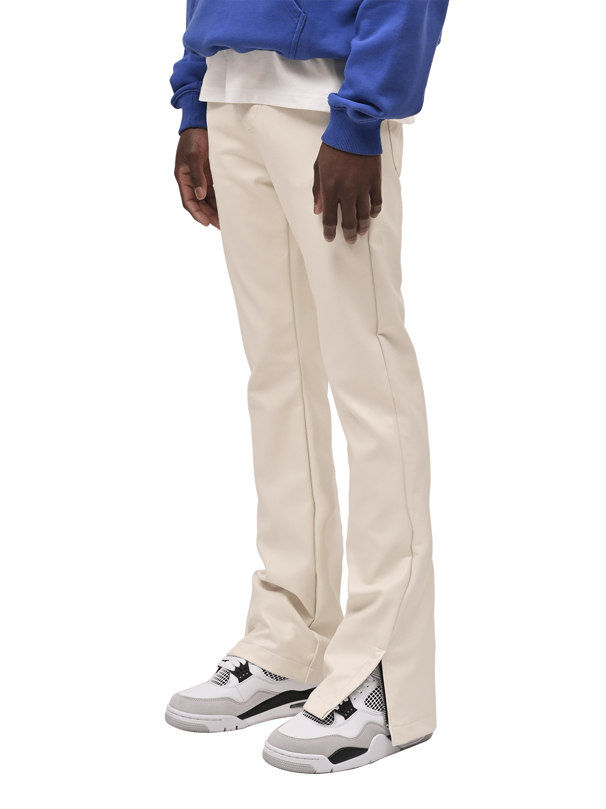 Flare Leather Pants - Off White