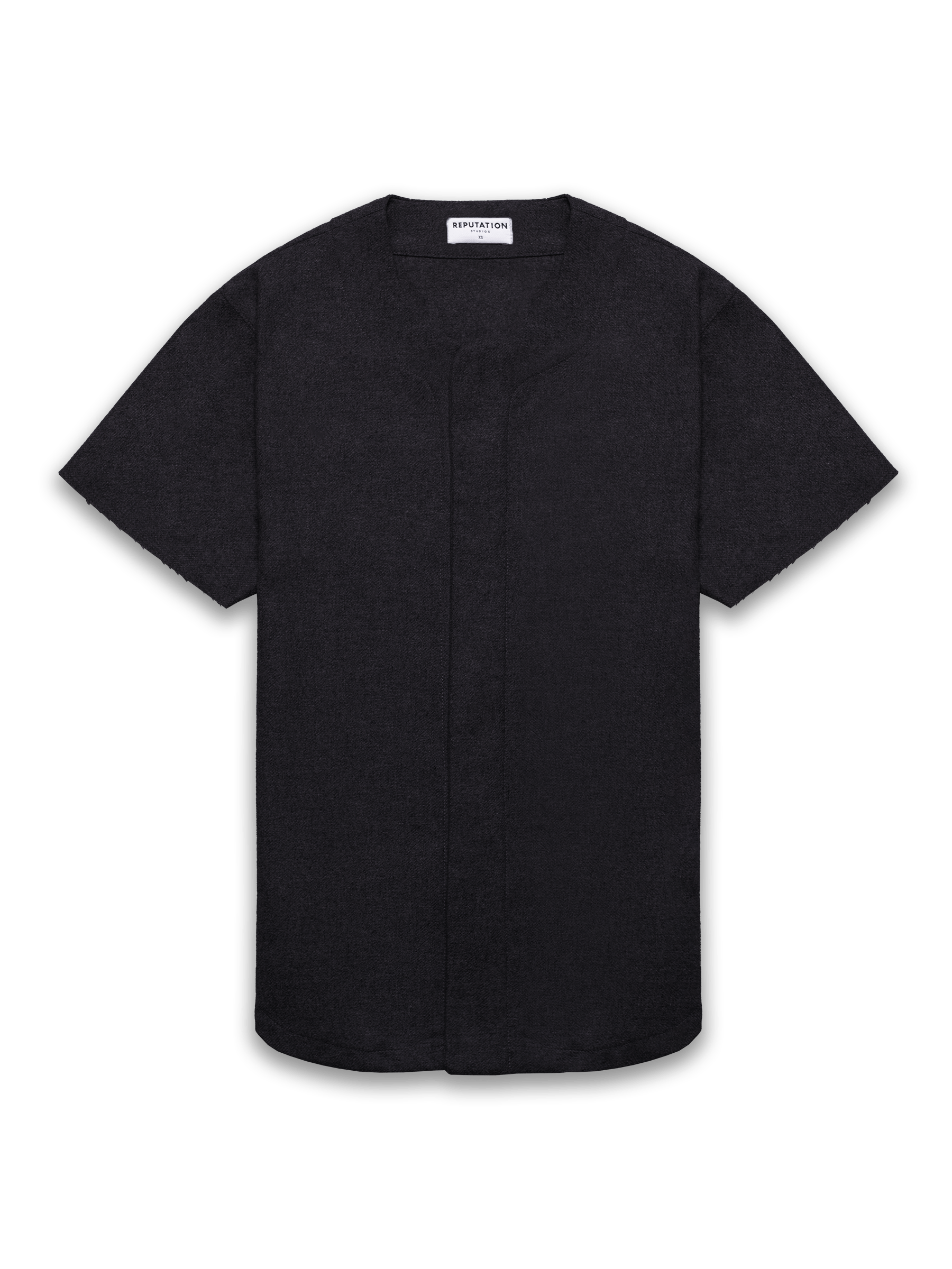 Wool Baseball Jersey - Black