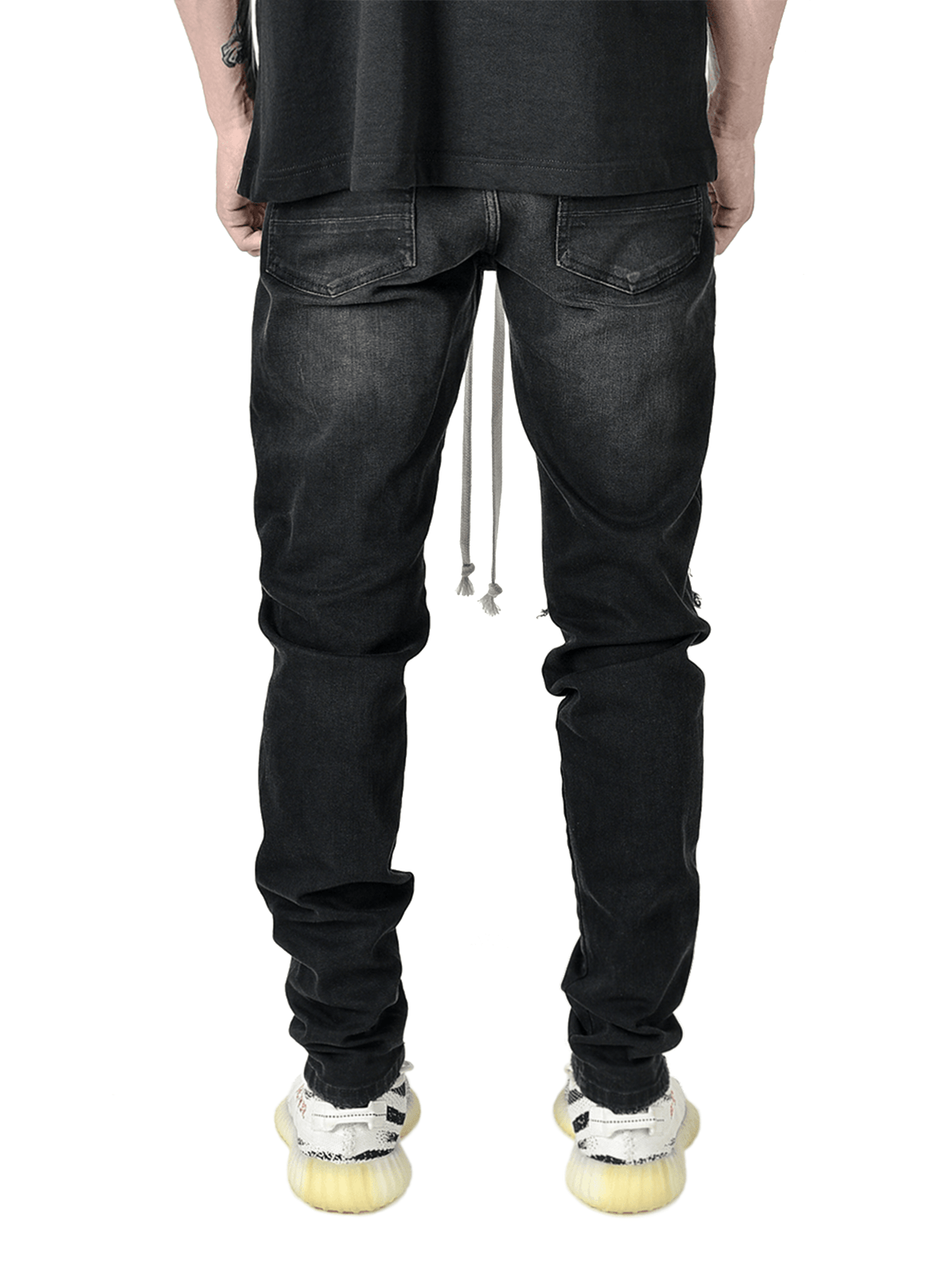 Biker Patch Denim - Black Multi - Reputation Studios