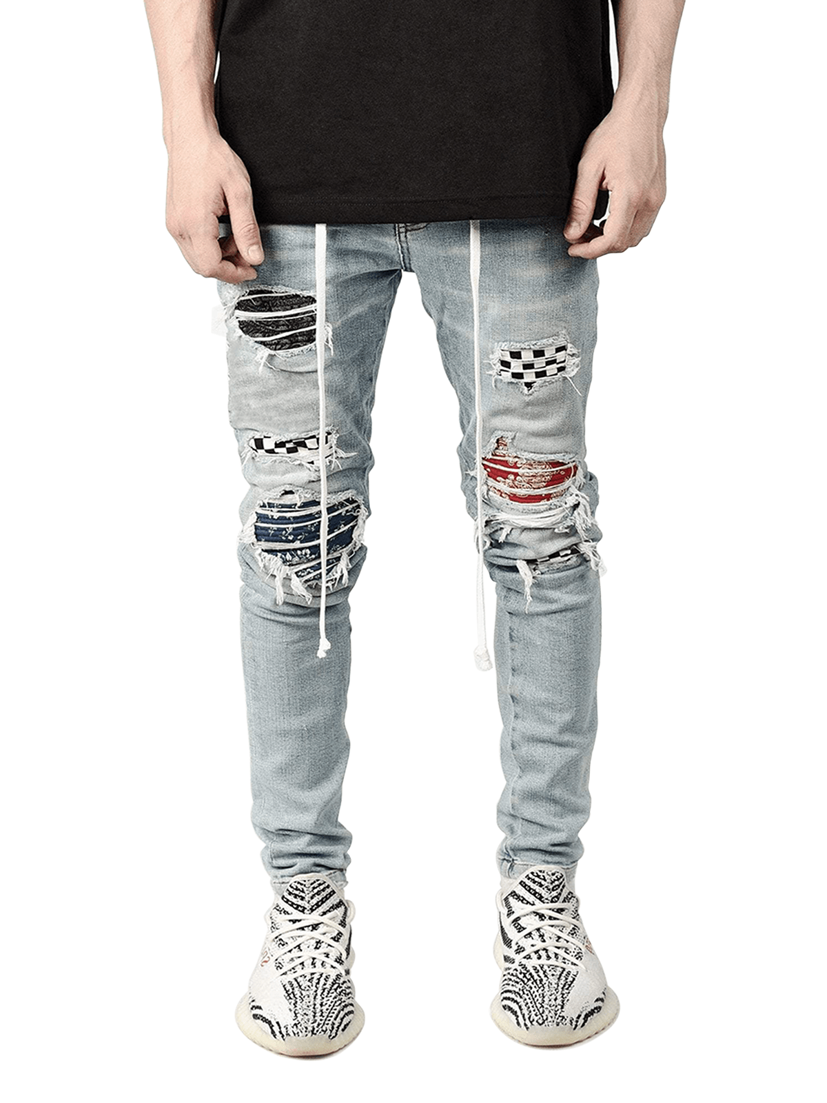 Biker Patch Denim - Multi - Reputation Studios