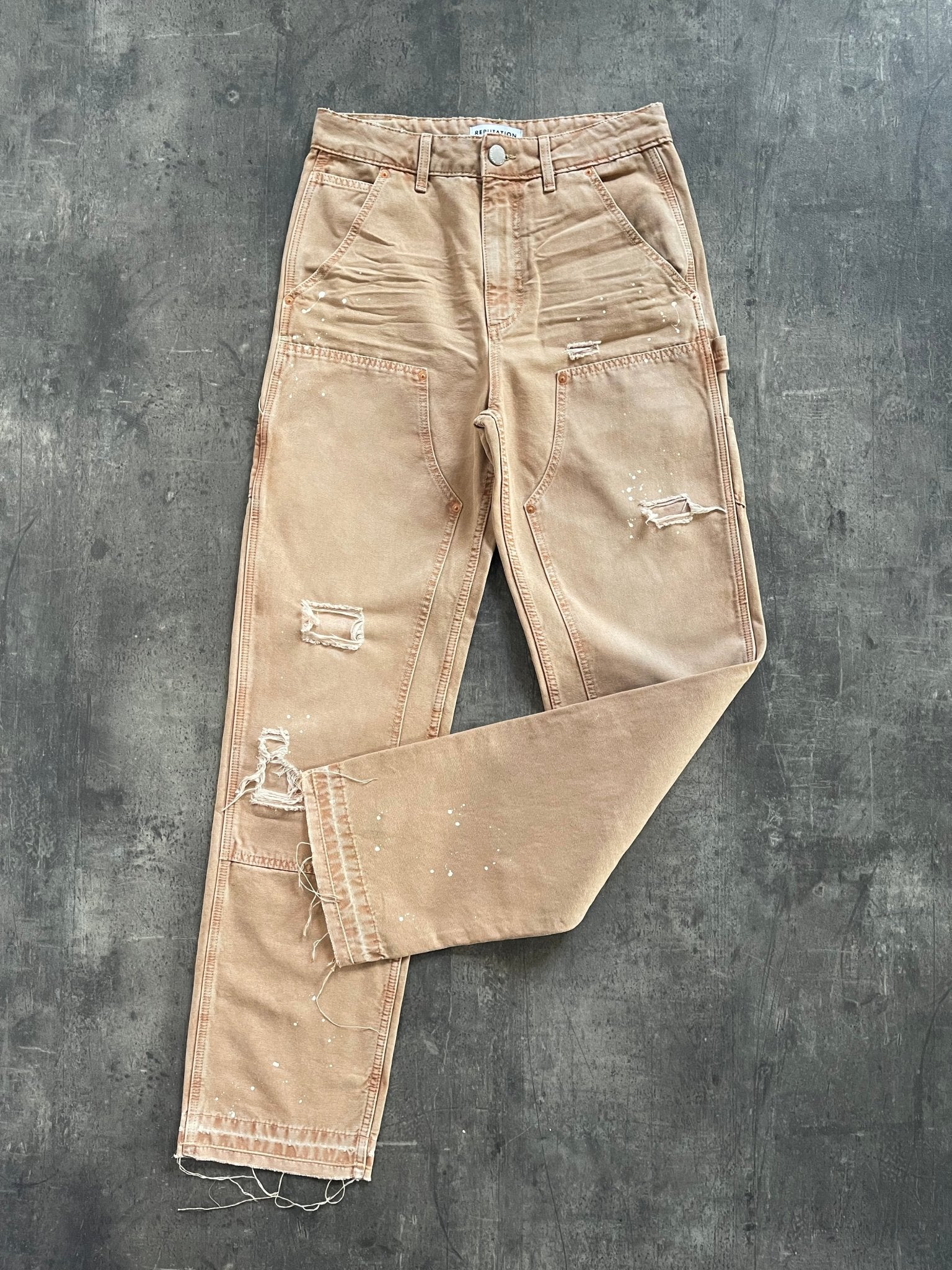 Carpenter Canvas Pants - Beige - Reputation Studios
