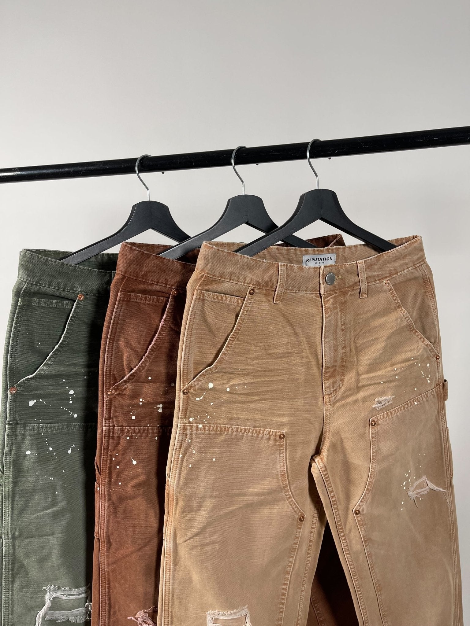 Carpenter Canvas Pants - Beige - Reputation Studios