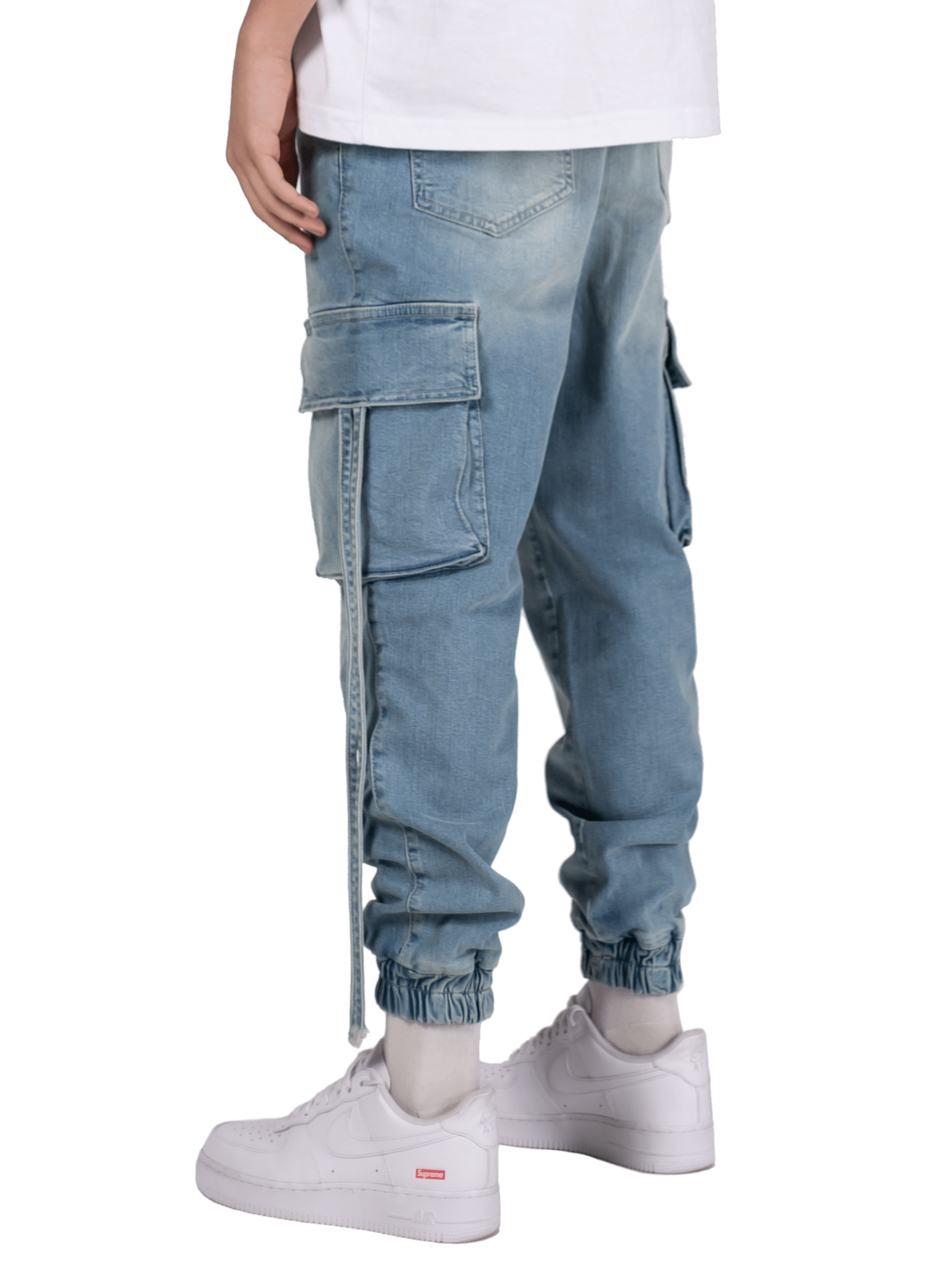 Cargo Jogger Denim - Light Stone