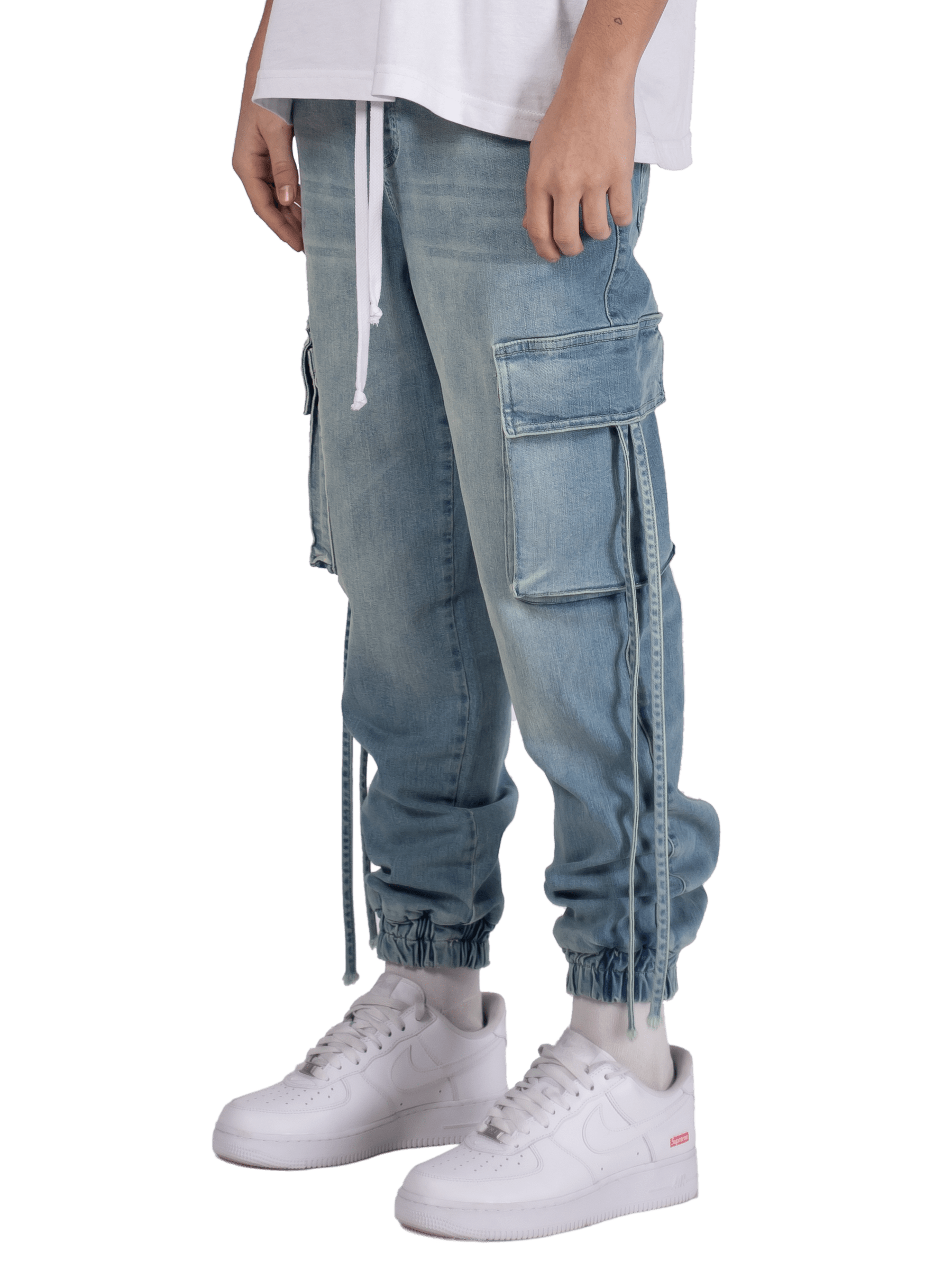 Cargo Jogger Denim - Light Stone
